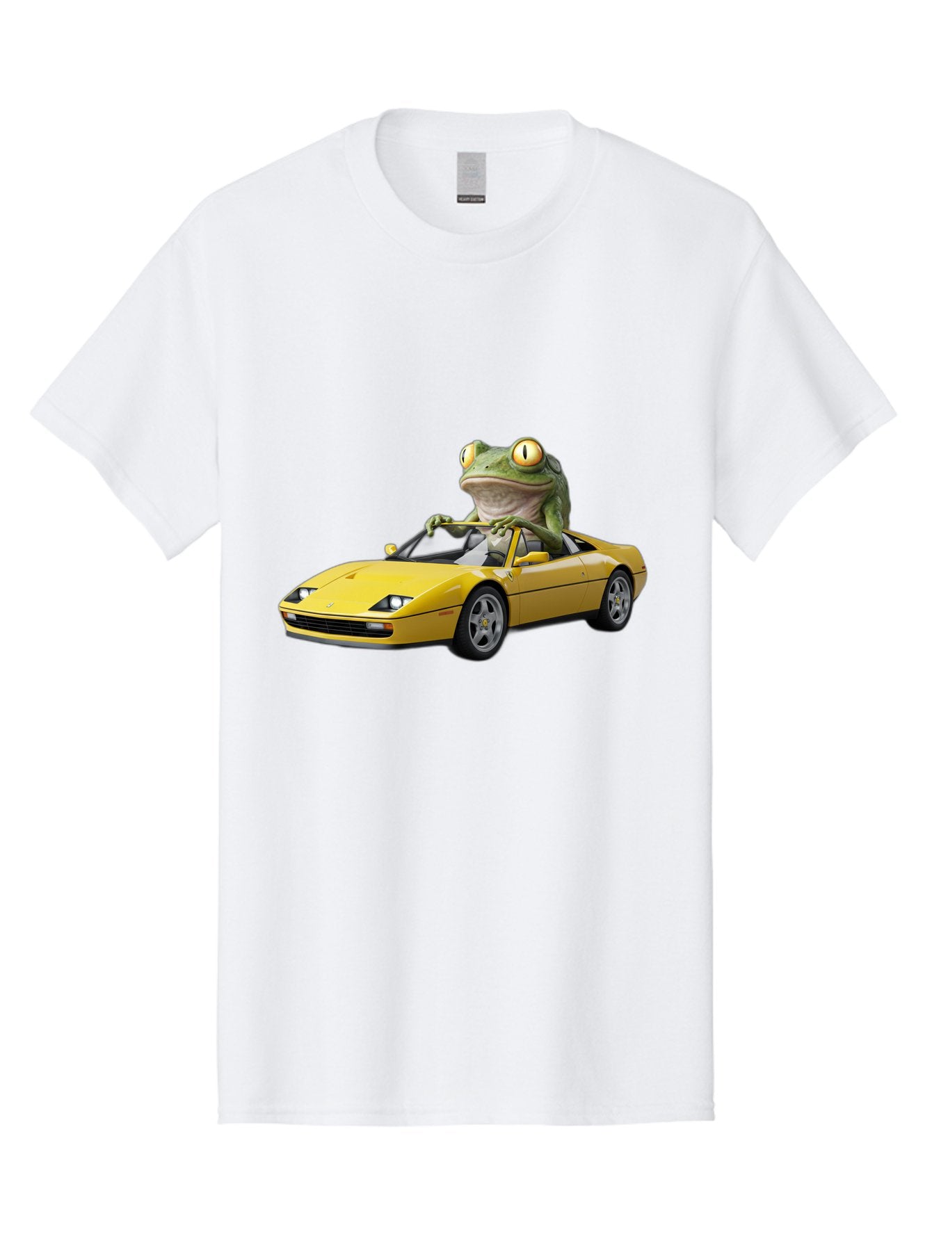 Frog-Driving-Yellow-Ferrari Men'S Graphic Tee, 100% Cotton, Comfortable Casual Summer Wear, Machine Washable, Vintage Camera, Old Camera, Antique Camera, Black Camera, Classic Photography, Photography Equipment, Nostalgic Device, Film Camera, Baf823 5