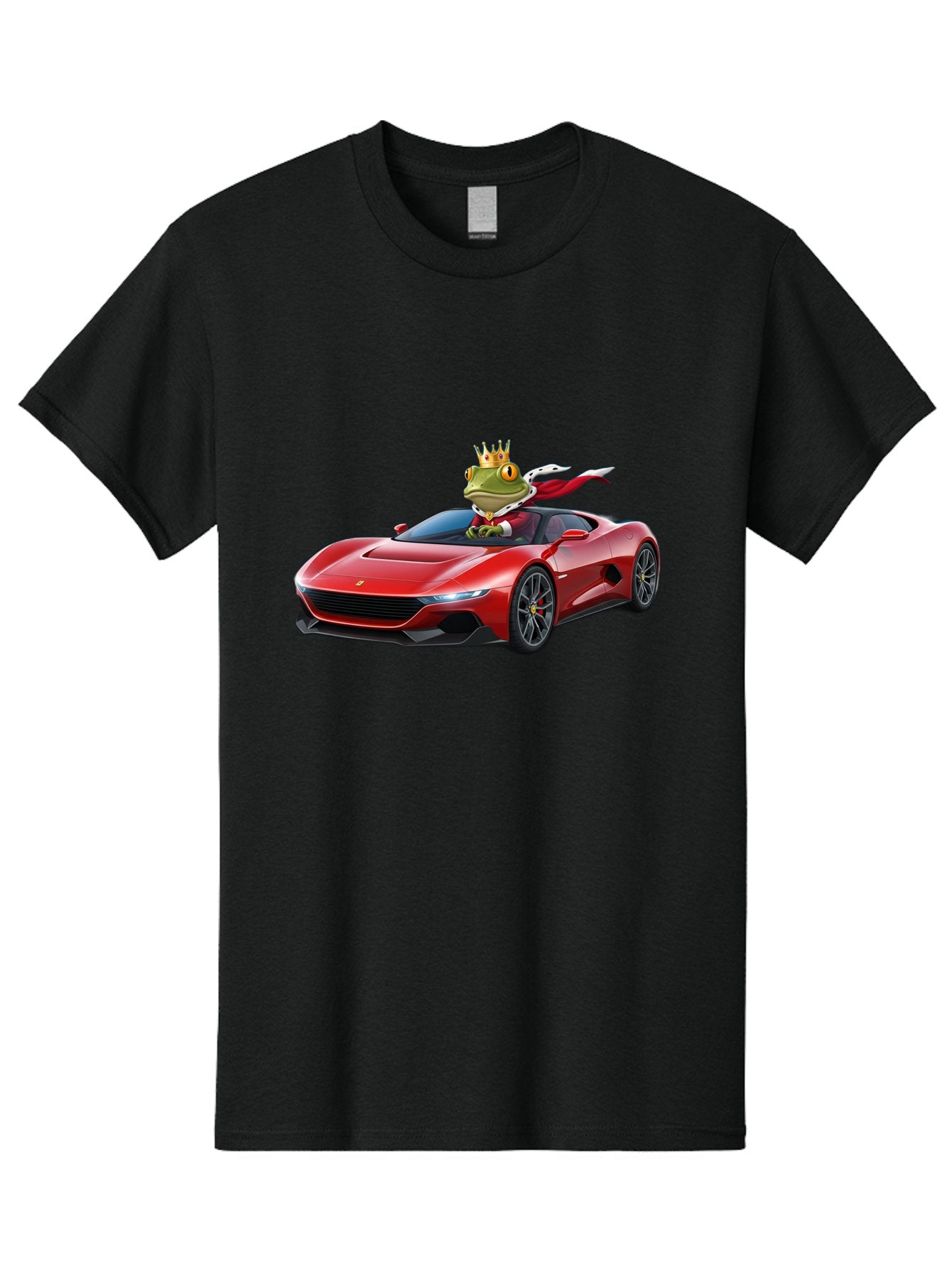 Frog-In-Ferrari-1 Men'S Graphic Tee, 100% Cotton, Comfortable Casual Summer Wear, Machine Washable, Vintage Camera, Old Camera, Antique Camera, Black Camera, Classic Photography, Photography Equipment, Nostalgic Device, Film Camera, Camera Art Baf825 10