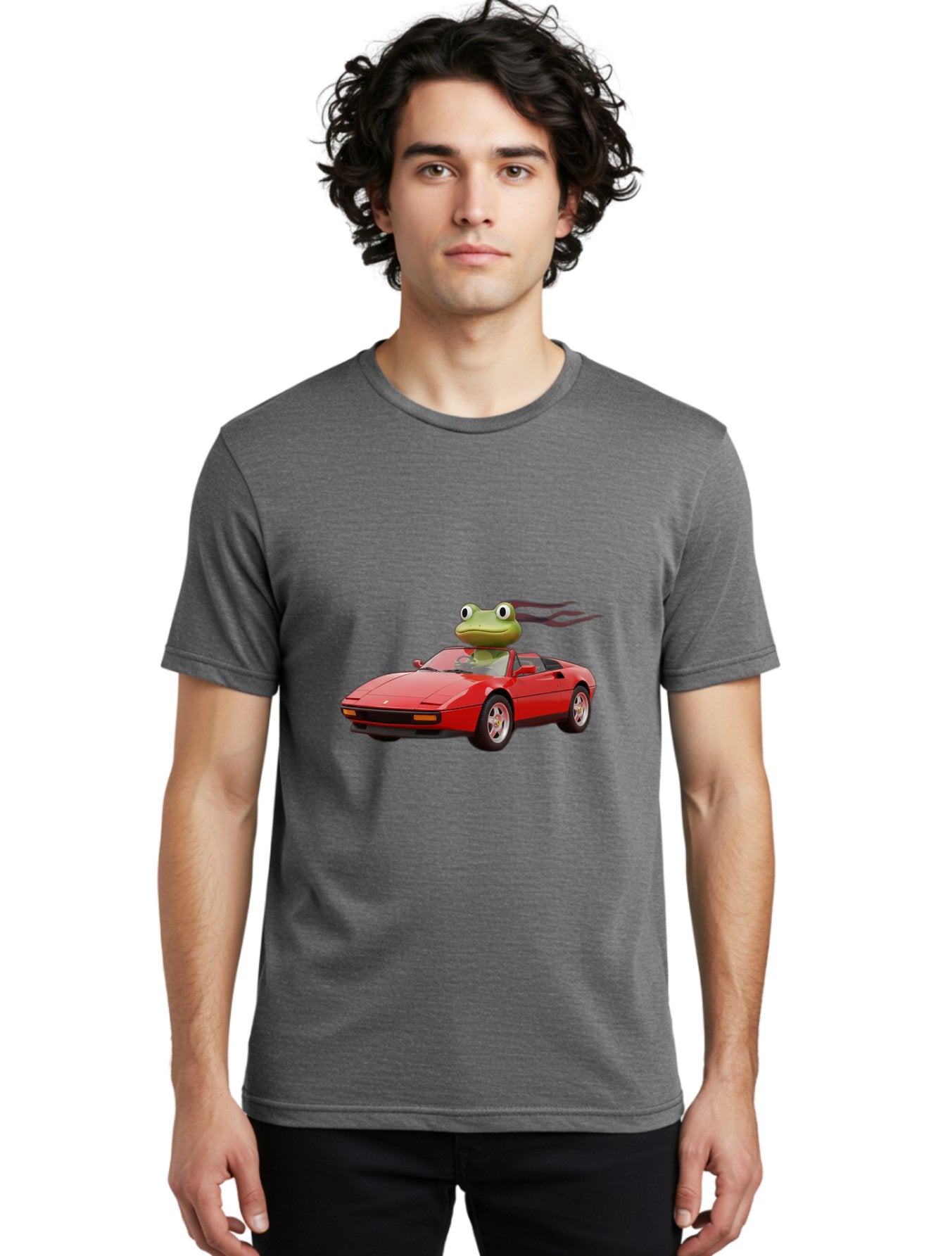 Frog-In-Ferrari-2 Men'S Graphic Tee, 100% Cotton, Comfortable Casual Summer Wear, Machine Washable, Vintage Camera, Old Camera, Antique Camera, Black Camera, Classic Photography, Photography Equipment, Nostalgic Device, Film Camera, Camera Art Baf826 18