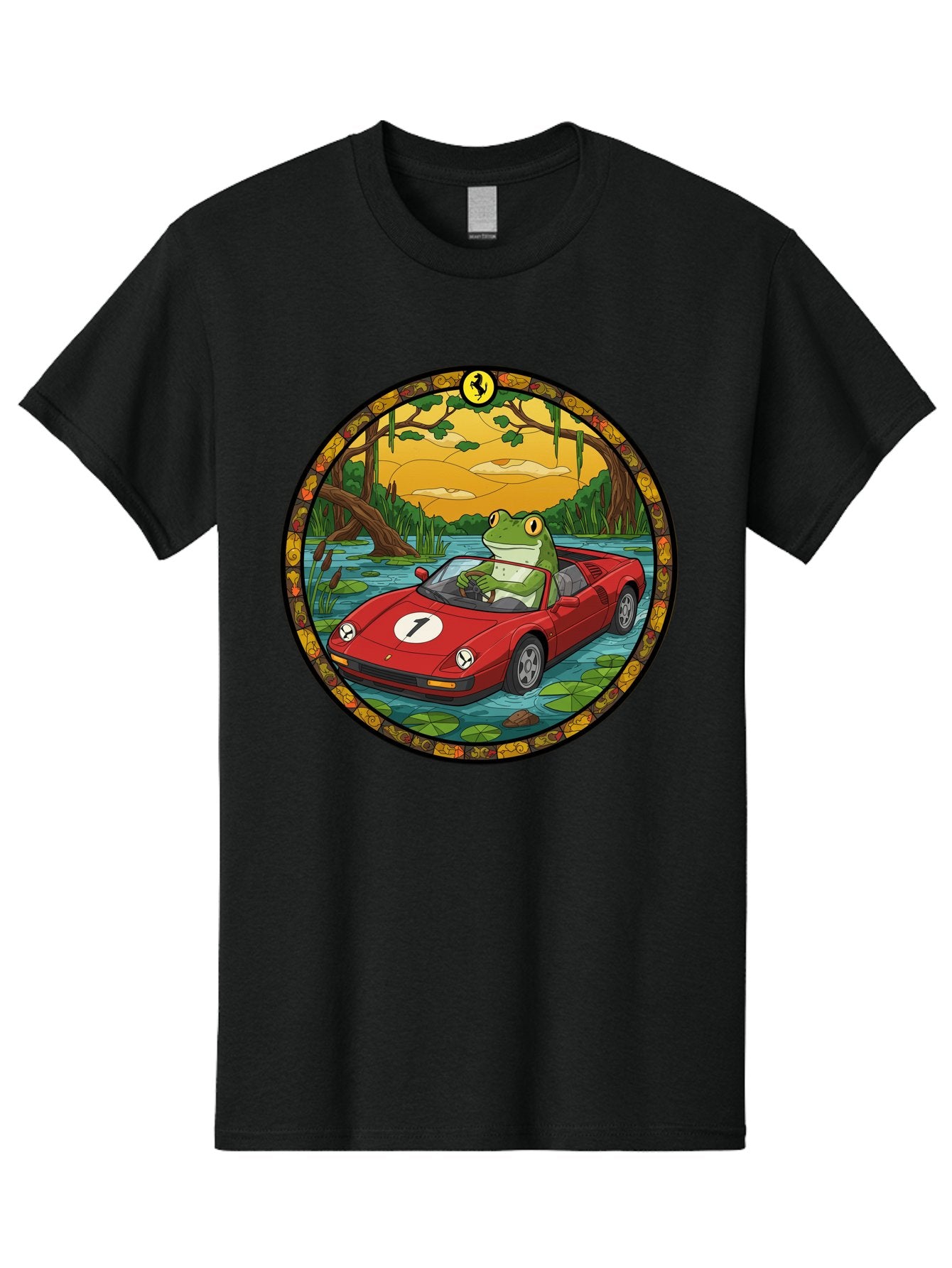 Frog-In-Ferrari-3 Men'S Graphic Tee, 100% Cotton, Comfortable Casual Summer Wear, Machine Washable, Vintage Camera, Old Camera, Antique Camera, Black Camera, Classic Photography, Photography Equipment, Nostalgic Device, Film Camera, Camera Art Baf827 9