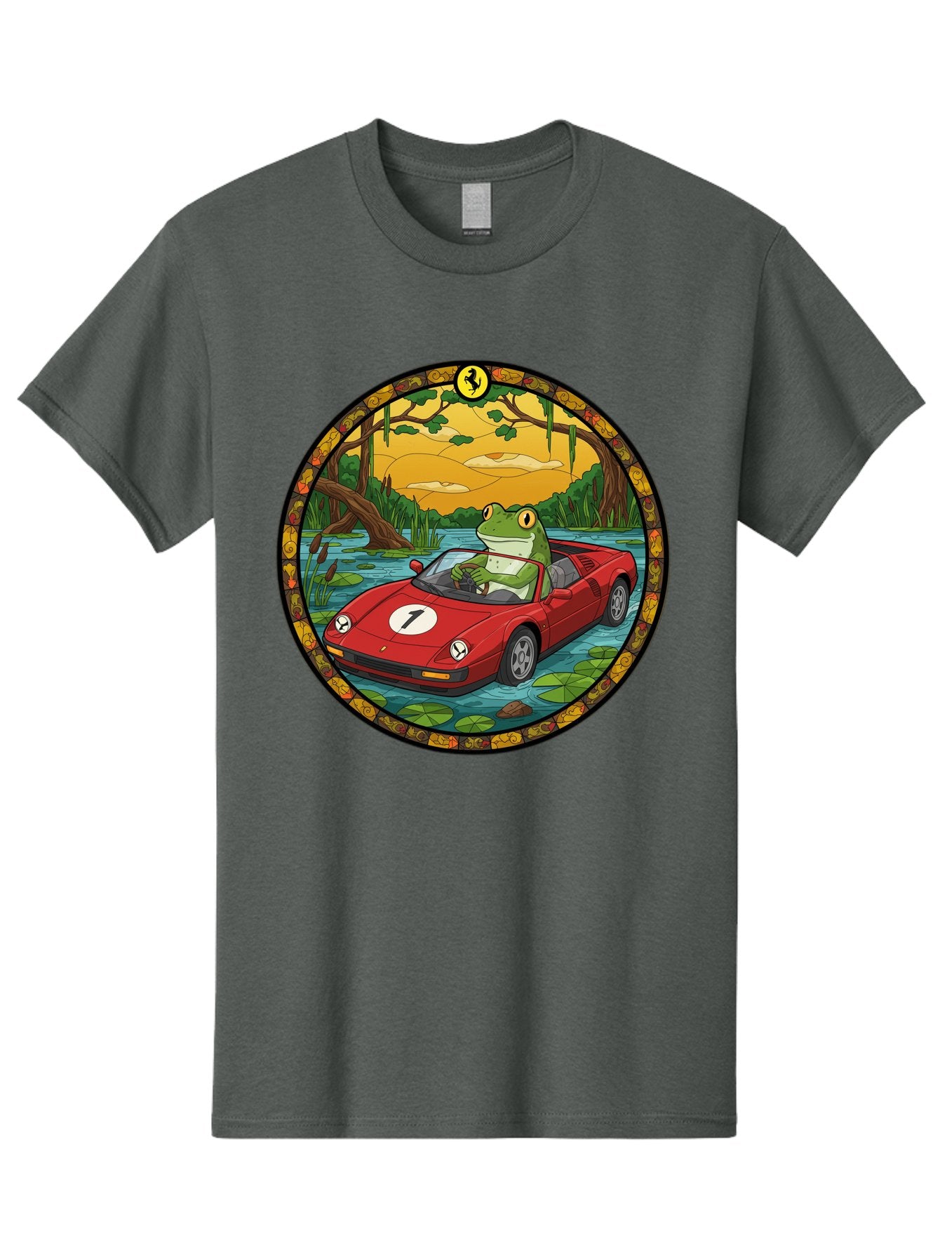 Frog-In-Ferrari-3 Men'S Graphic Tee, 100% Cotton, Comfortable Casual Summer Wear, Machine Washable, Vintage Camera, Old Camera, Antique Camera, Black Camera, Classic Photography, Photography Equipment, Nostalgic Device, Film Camera, Camera Art Baf827 13