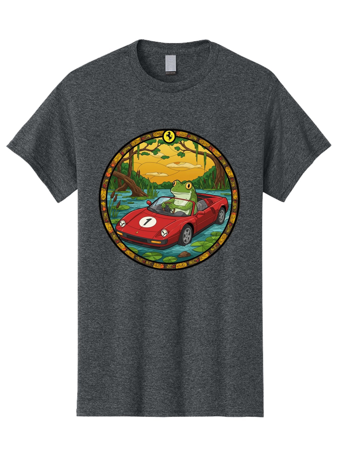 Frog-In-Ferrari-3 Men'S Graphic Tee, 100% Cotton, Comfortable Casual Summer Wear, Machine Washable, Vintage Camera, Old Camera, Antique Camera, Black Camera, Classic Photography, Photography Equipment, Nostalgic Device, Film Camera, Camera Art Baf827 4