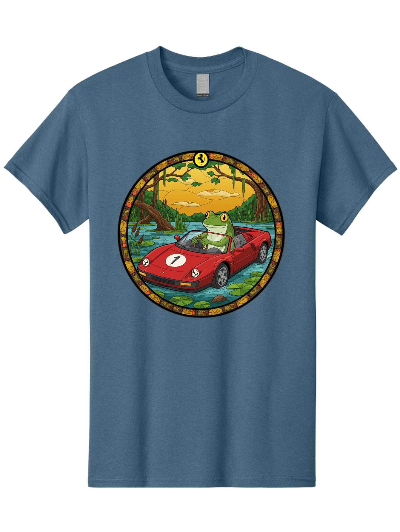 Frog-In-Ferrari-3 Men'S Graphic Tee, 100% Cotton, Comfortable Casual Summer Wear, Machine Washable, Vintage Camera, Old Camera, Antique Camera, Black Camera, Classic Photography, Photography Equipment, Nostalgic Device, Film Camera, Camera Art Baf827 5