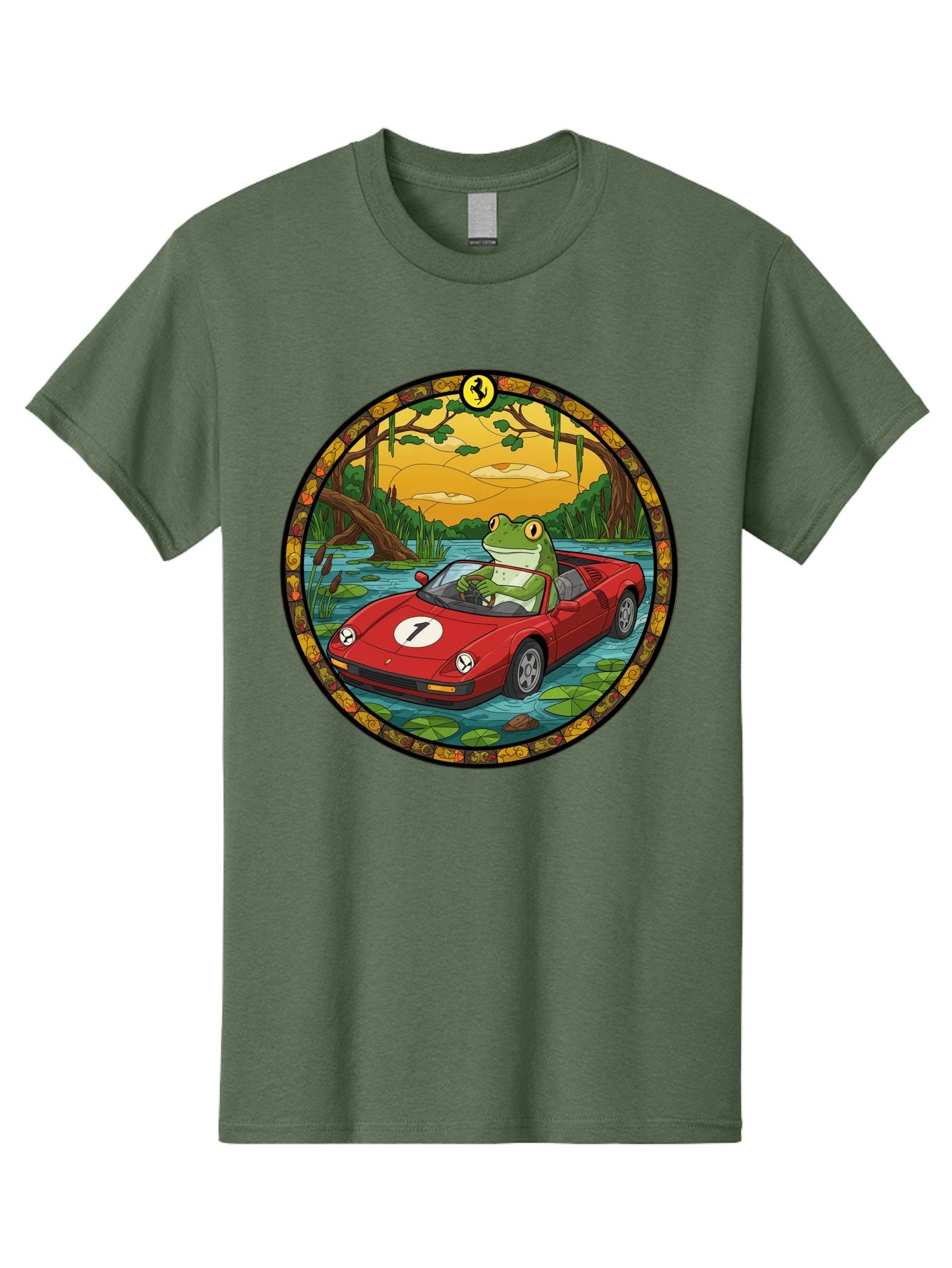Frog-In-Ferrari-3 Men'S Graphic Tee, 100% Cotton, Comfortable Casual Summer Wear, Machine Washable, Vintage Camera, Old Camera, Antique Camera, Black Camera, Classic Photography, Photography Equipment, Nostalgic Device, Film Camera, Camera Art Baf827 14
