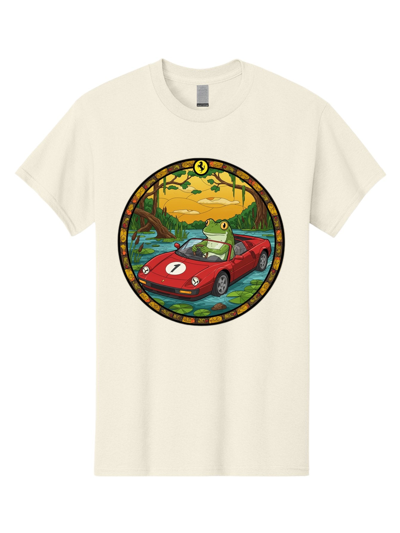 Frog-In-Ferrari-3 Men'S Graphic Tee, 100% Cotton, Comfortable Casual Summer Wear, Machine Washable, Vintage Camera, Old Camera, Antique Camera, Black Camera, Classic Photography, Photography Equipment, Nostalgic Device, Film Camera, Camera Art Baf827 15