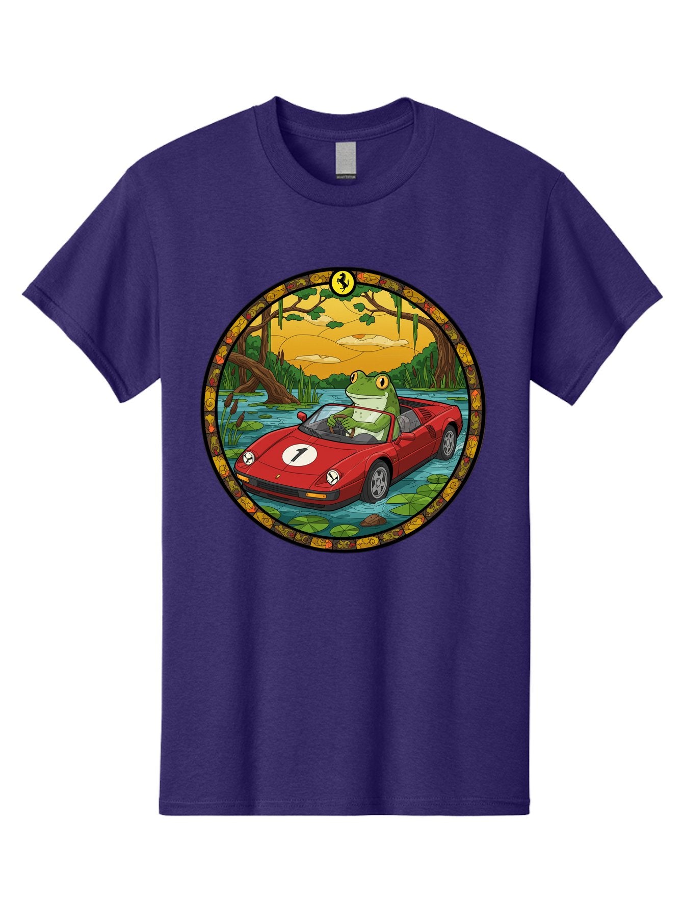 Frog-In-Ferrari-3 Men'S Graphic Tee, 100% Cotton, Comfortable Casual Summer Wear, Machine Washable, Vintage Camera, Old Camera, Antique Camera, Black Camera, Classic Photography, Photography Equipment, Nostalgic Device, Film Camera, Camera Art Baf827 7