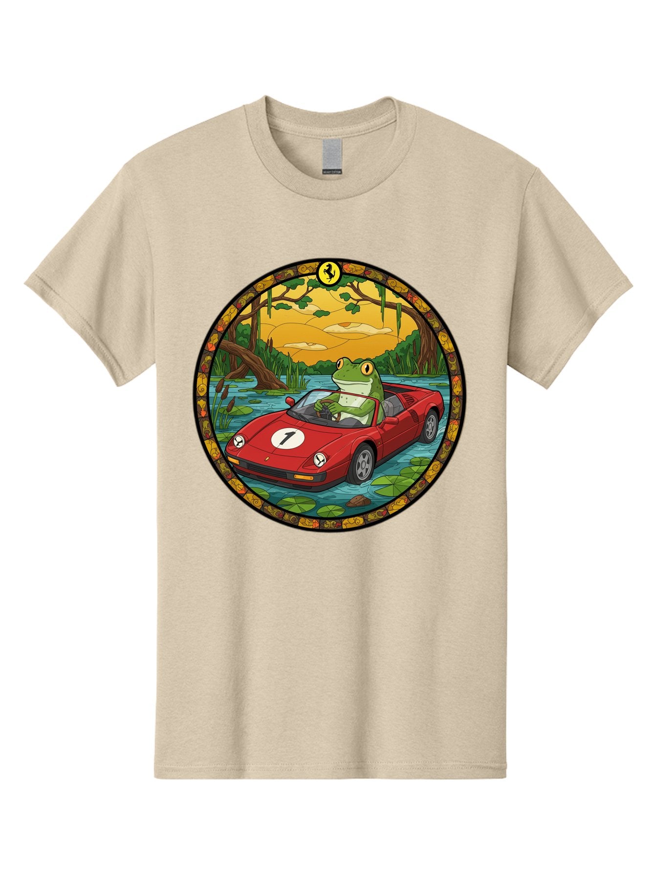Frog-In-Ferrari-3 Men'S Graphic Tee, 100% Cotton, Comfortable Casual Summer Wear, Machine Washable, Vintage Camera, Old Camera, Antique Camera, Black Camera, Classic Photography, Photography Equipment, Nostalgic Device, Film Camera, Camera Art Baf827 11