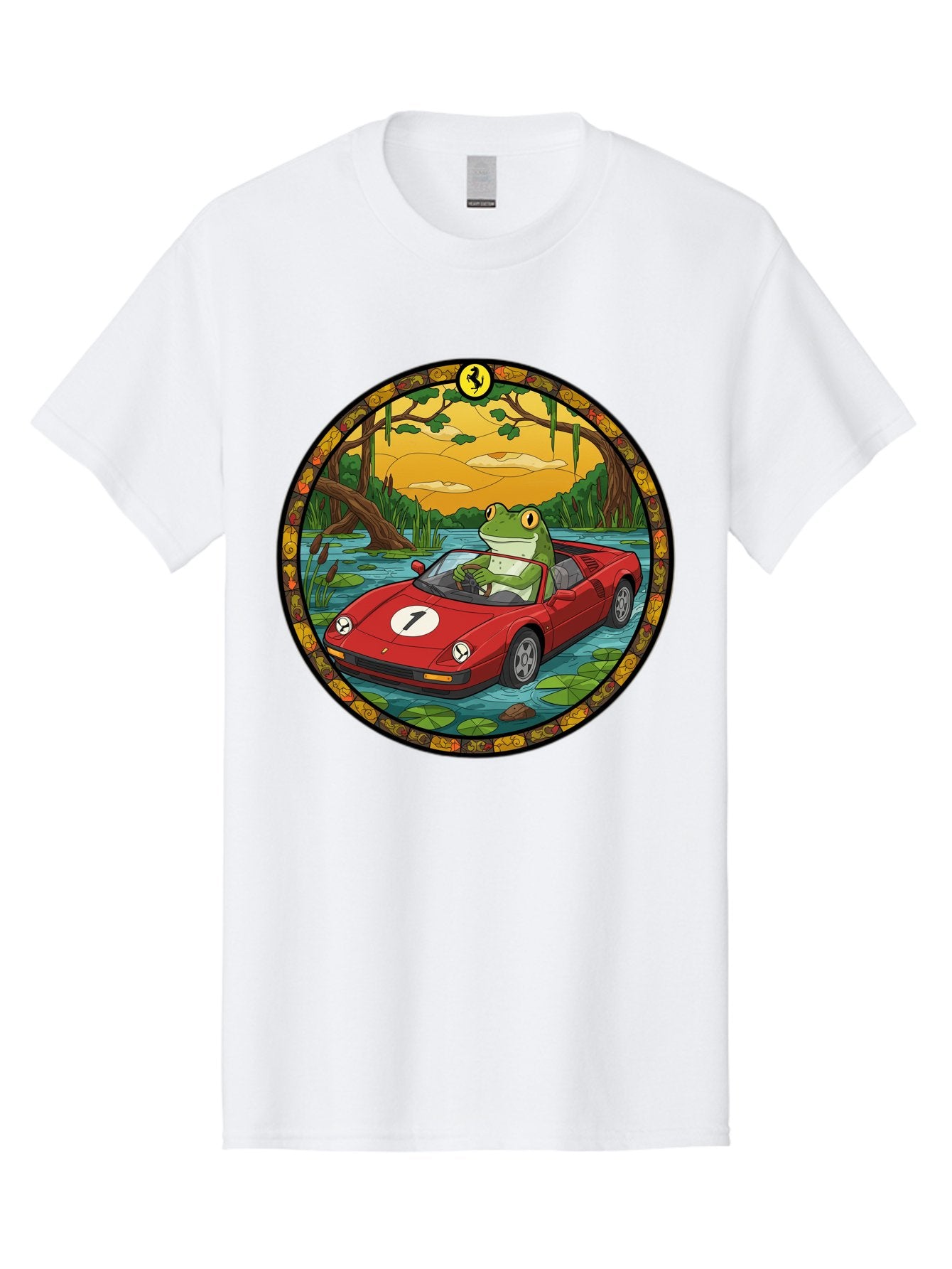 Frog-In-Ferrari-3 Men'S Graphic Tee, 100% Cotton, Comfortable Casual Summer Wear, Machine Washable, Vintage Camera, Old Camera, Antique Camera, Black Camera, Classic Photography, Photography Equipment, Nostalgic Device, Film Camera, Camera Art Baf827 12