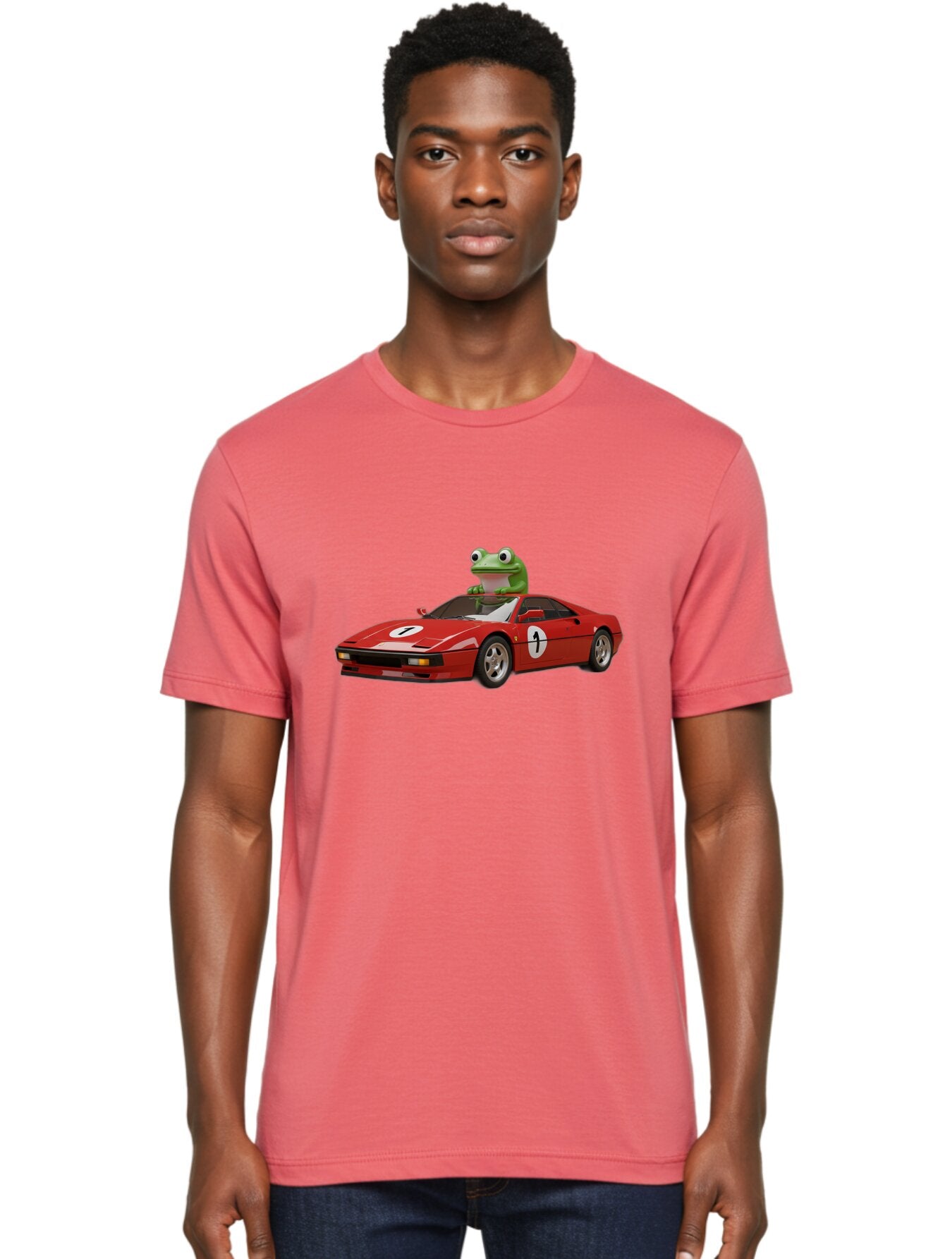 Frog-In-Ferrari-4 Men'S Graphic Tee, 100% Cotton, Comfortable Casual Summer Wear, Machine Washable, Vintage Camera, Old Camera, Antique Camera, Black Camera, Classic Photography, Photography Equipment, Nostalgic Device, Film Camera, Camera Art Baf828 25