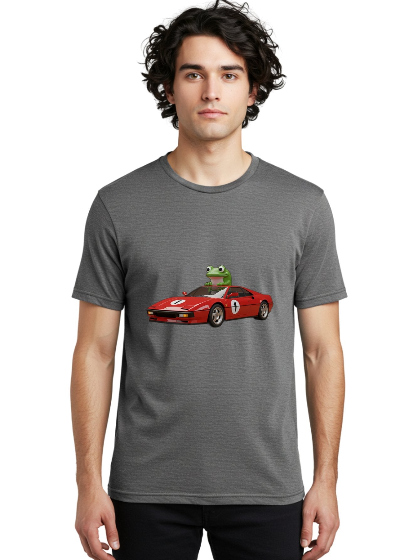 Frog-In-Ferrari-4 Men'S Graphic Tee, 100% Cotton, Comfortable Casual Summer Wear, Machine Washable, Vintage Camera, Old Camera, Antique Camera, Black Camera, Classic Photography, Photography Equipment, Nostalgic Device, Film Camera, Camera Art Baf828 27