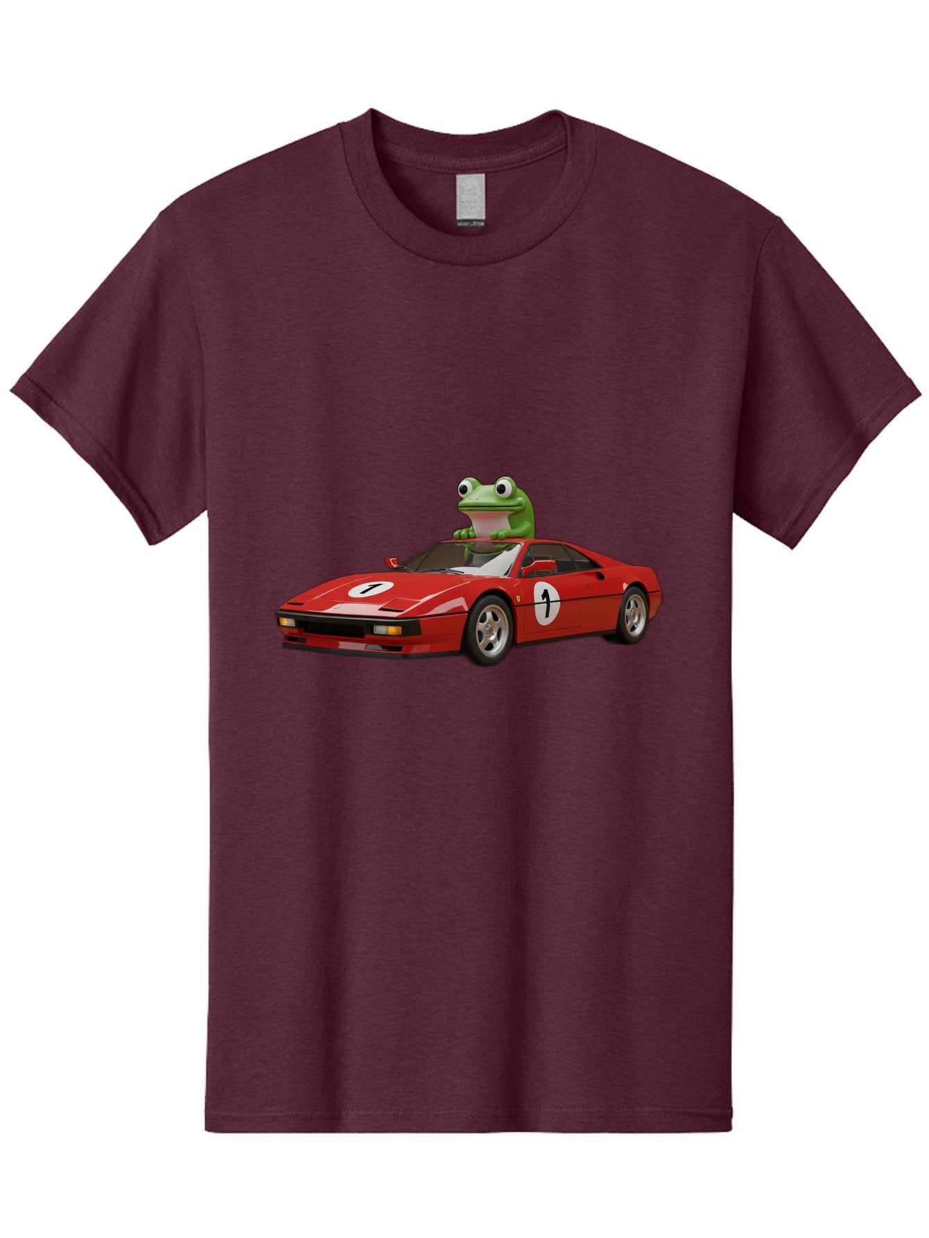 Frog-In-Ferrari-4 Men'S Graphic Tee, 100% Cotton, Comfortable Casual Summer Wear, Machine Washable, Vintage Camera, Old Camera, Antique Camera, Black Camera, Classic Photography, Photography Equipment, Nostalgic Device, Film Camera, Camera Art Baf828 9