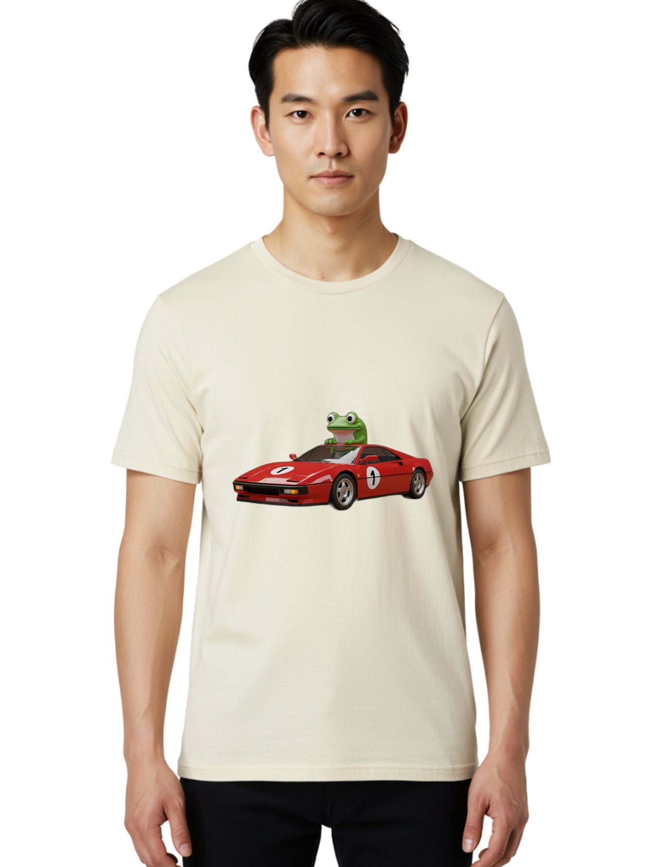 Frog-In-Ferrari-4 Men'S Graphic Tee, 100% Cotton, Comfortable Casual Summer Wear, Machine Washable, Vintage Camera, Old Camera, Antique Camera, Black Camera, Classic Photography, Photography Equipment, Nostalgic Device, Film Camera, Camera Art Baf828 22