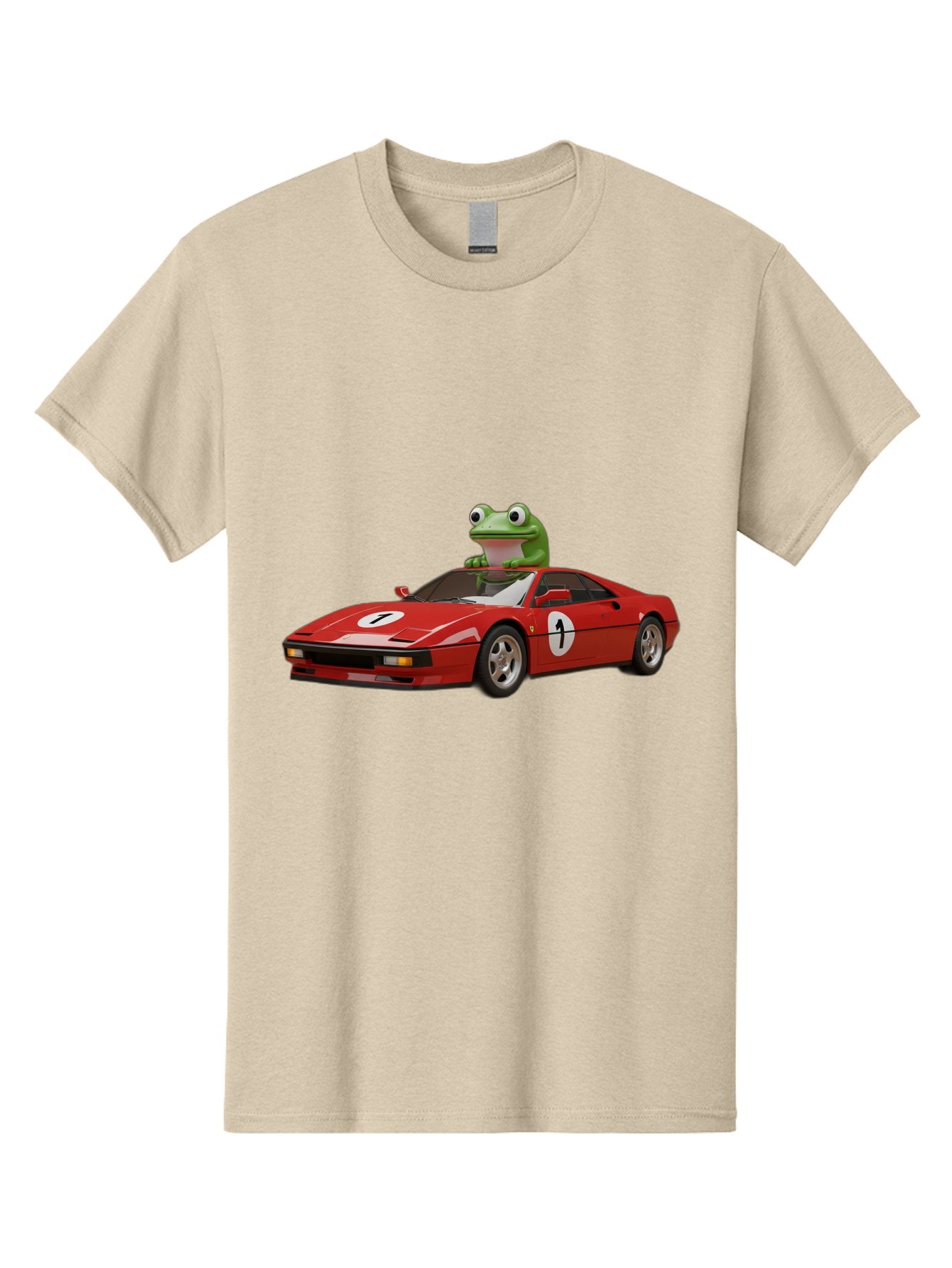 Frog-In-Ferrari-4 Men'S Graphic Tee, 100% Cotton, Comfortable Casual Summer Wear, Machine Washable, Vintage Camera, Old Camera, Antique Camera, Black Camera, Classic Photography, Photography Equipment, Nostalgic Device, Film Camera, Camera Art Baf828