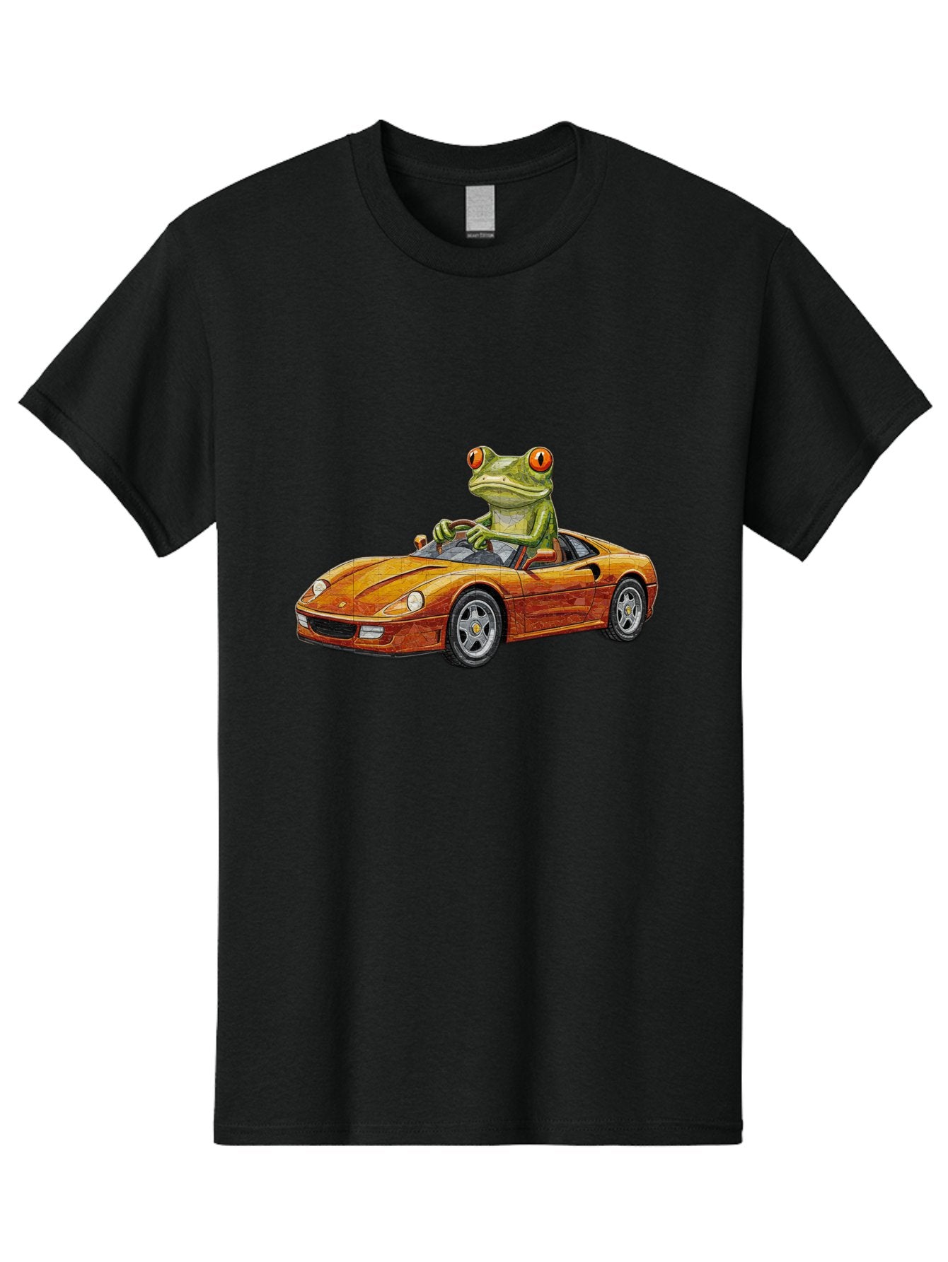Frog-In-Ferrari-5 Men'S Graphic Tee, 100% Cotton, Comfortable Casual Summer Wear, Machine Washable, Vintage Camera, Old Camera, Antique Camera, Black Camera, Classic Photography, Photography Equipment, Nostalgic Device, Film Camera, Camera Art Baf829 9