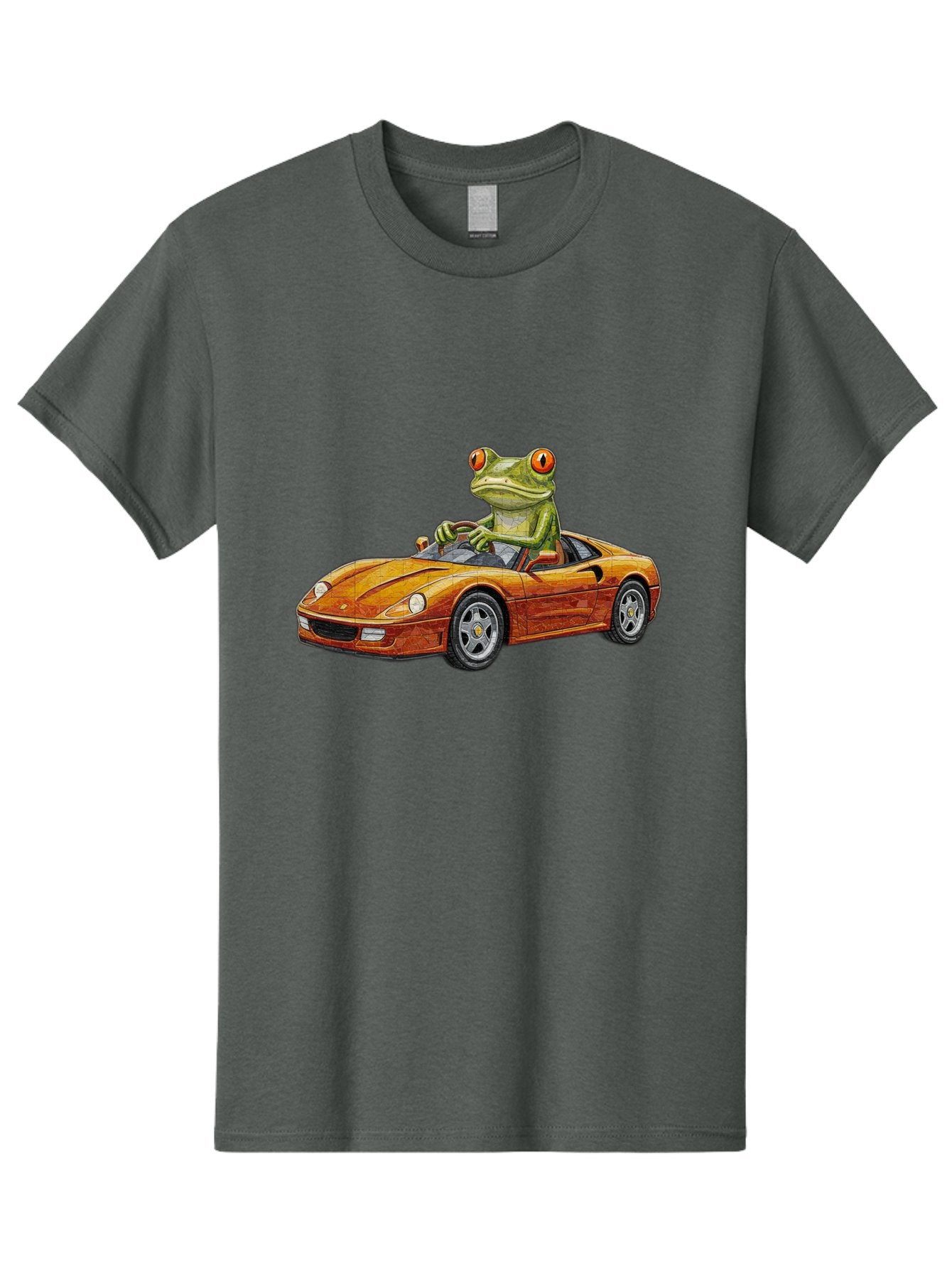 Frog-In-Ferrari-5 Men'S Graphic Tee, 100% Cotton, Comfortable Casual Summer Wear, Machine Washable, Vintage Camera, Old Camera, Antique Camera, Black Camera, Classic Photography, Photography Equipment, Nostalgic Device, Film Camera, Camera Art Baf829 4
