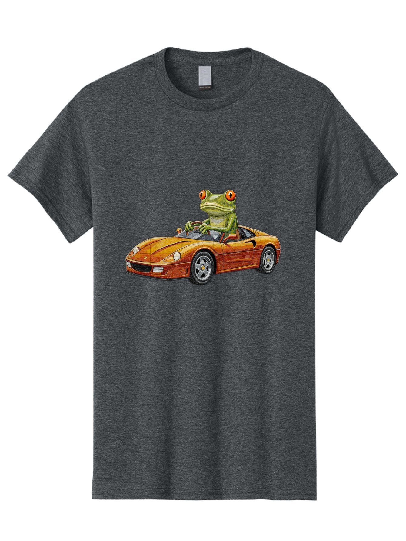 Frog-In-Ferrari-5 Men'S Graphic Tee, 100% Cotton, Comfortable Casual Summer Wear, Machine Washable, Vintage Camera, Old Camera, Antique Camera, Black Camera, Classic Photography, Photography Equipment, Nostalgic Device, Film Camera, Camera Art Baf829