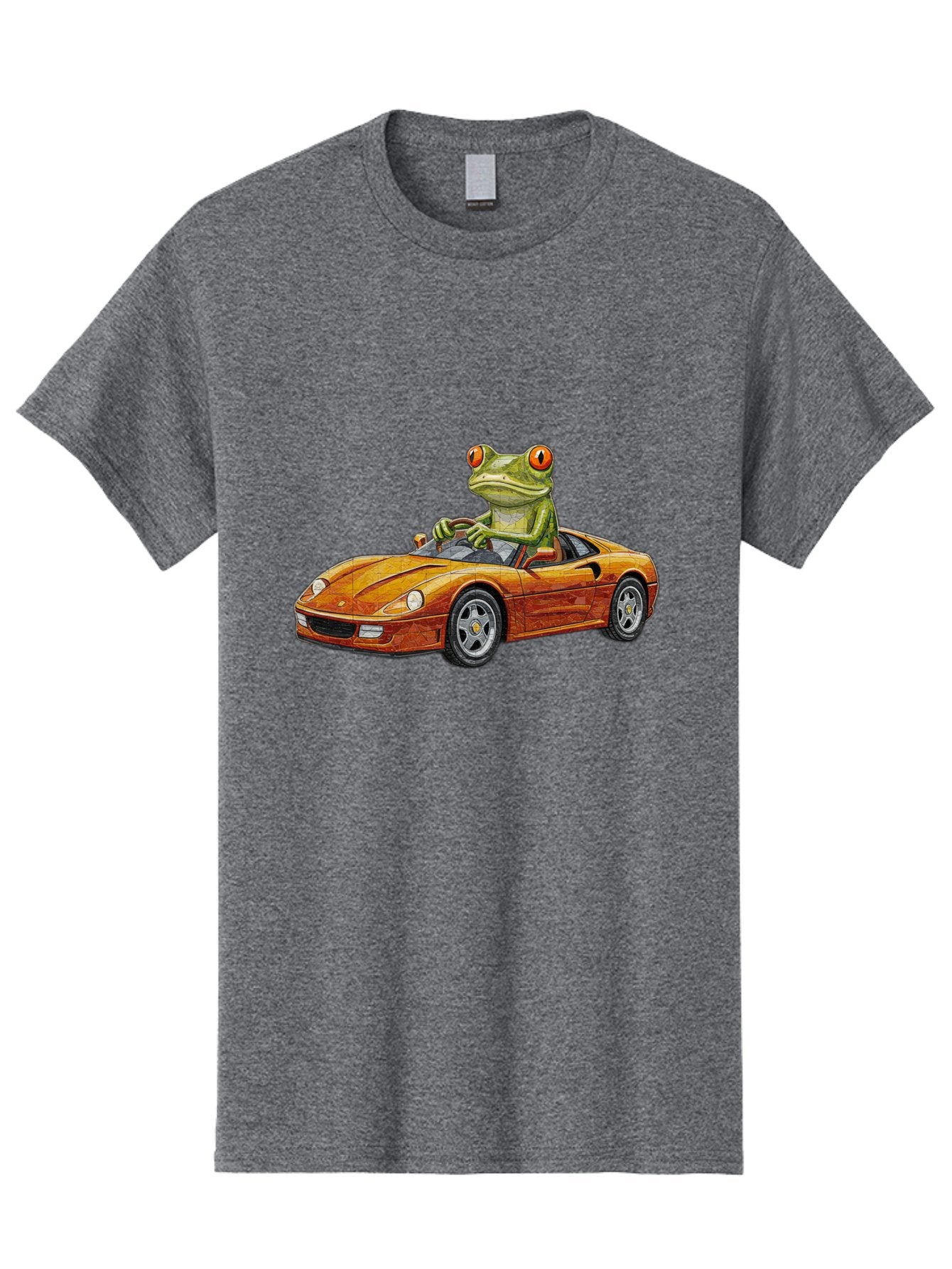 Frog-In-Ferrari-5 Men'S Graphic Tee, 100% Cotton, Comfortable Casual Summer Wear, Machine Washable, Vintage Camera, Old Camera, Antique Camera, Black Camera, Classic Photography, Photography Equipment, Nostalgic Device, Film Camera, Camera Art Baf829 6