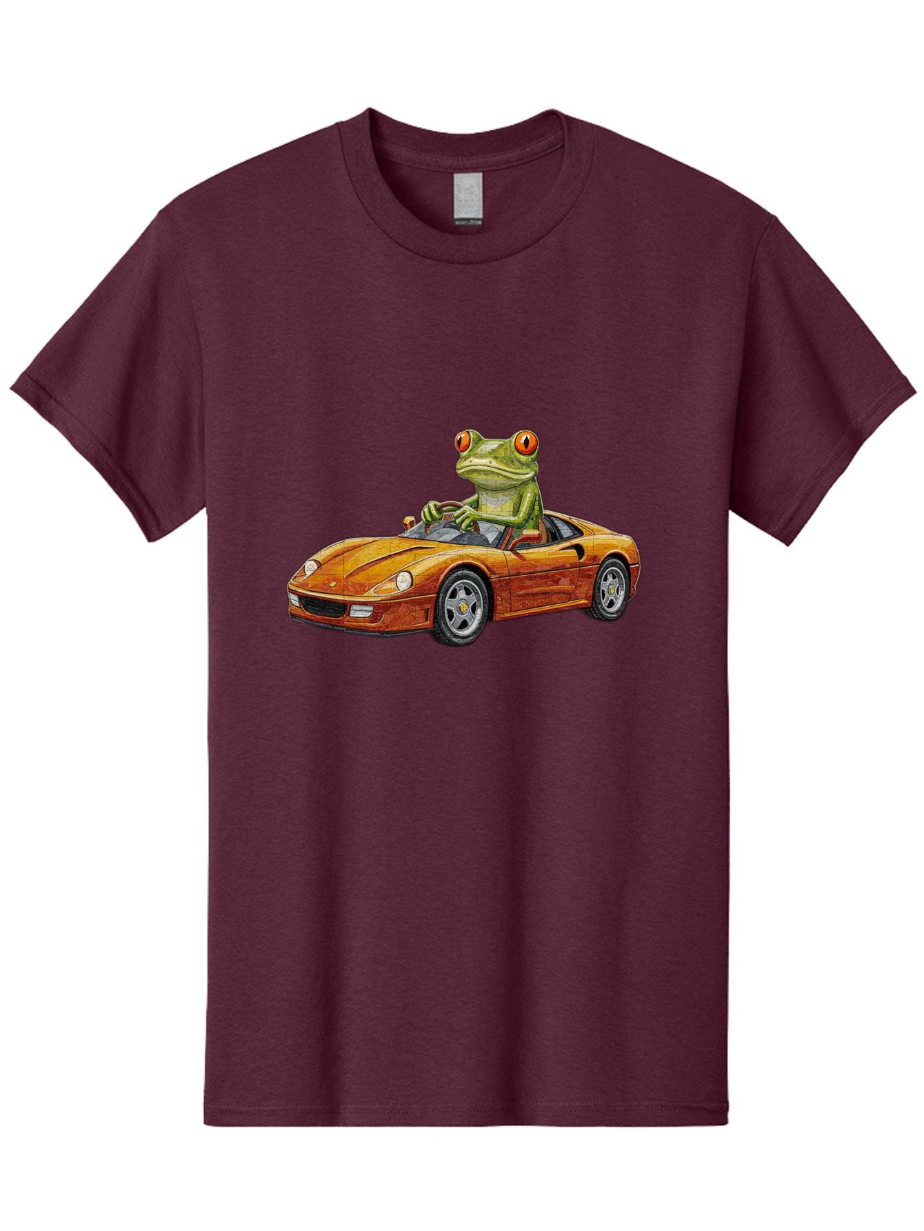 Frog-In-Ferrari-5 Men'S Graphic Tee, 100% Cotton, Comfortable Casual Summer Wear, Machine Washable, Vintage Camera, Old Camera, Antique Camera, Black Camera, Classic Photography, Photography Equipment, Nostalgic Device, Film Camera, Camera Art Baf829 10