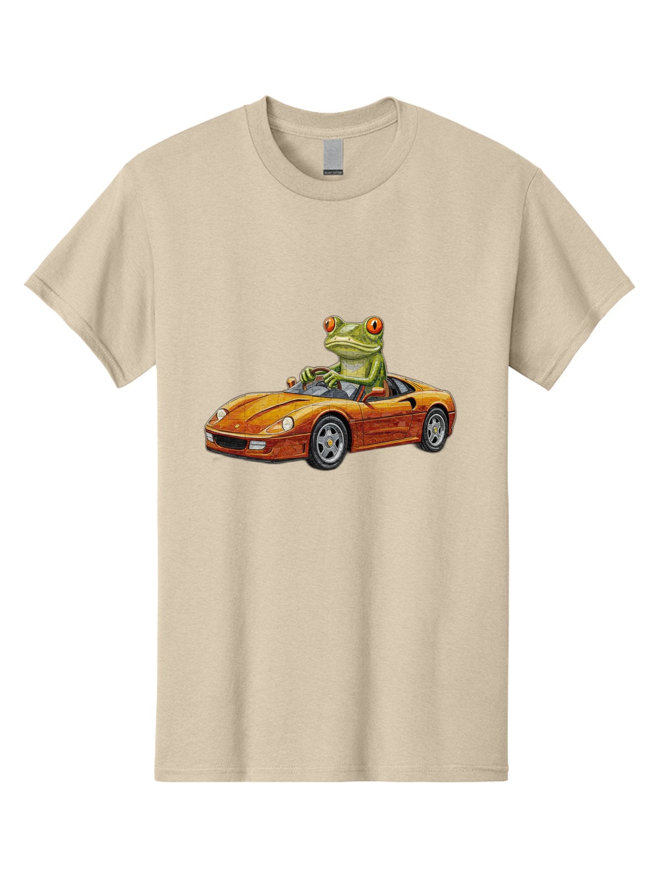 Frog-In-Ferrari-5 Men'S Graphic Tee, 100% Cotton, Comfortable Casual Summer Wear, Machine Washable, Vintage Camera, Old Camera, Antique Camera, Black Camera, Classic Photography, Photography Equipment, Nostalgic Device, Film Camera, Camera Art Baf829 15