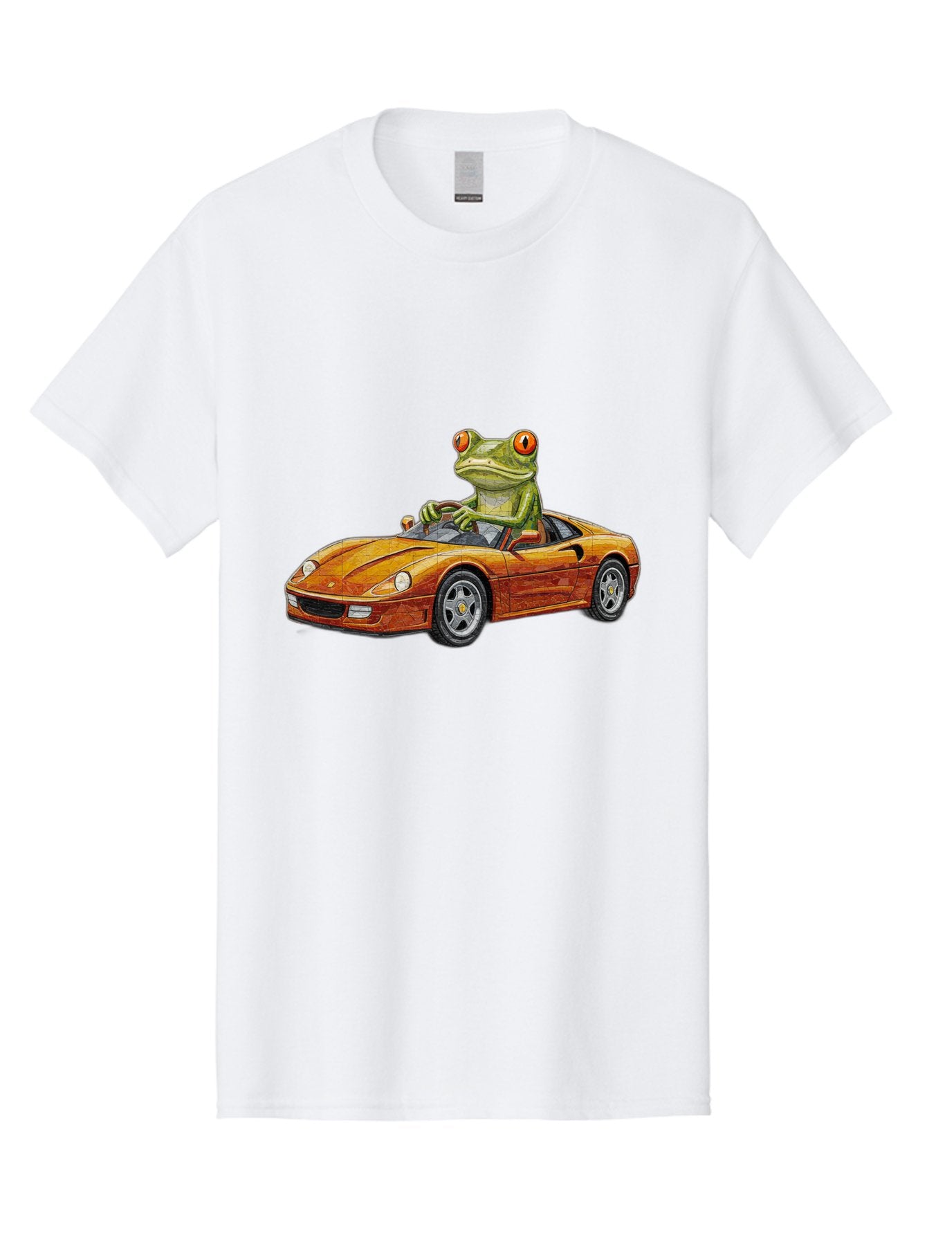 Frog-In-Ferrari-5 Men'S Graphic Tee, 100% Cotton, Comfortable Casual Summer Wear, Machine Washable, Vintage Camera, Old Camera, Antique Camera, Black Camera, Classic Photography, Photography Equipment, Nostalgic Device, Film Camera, Camera Art Baf829 7