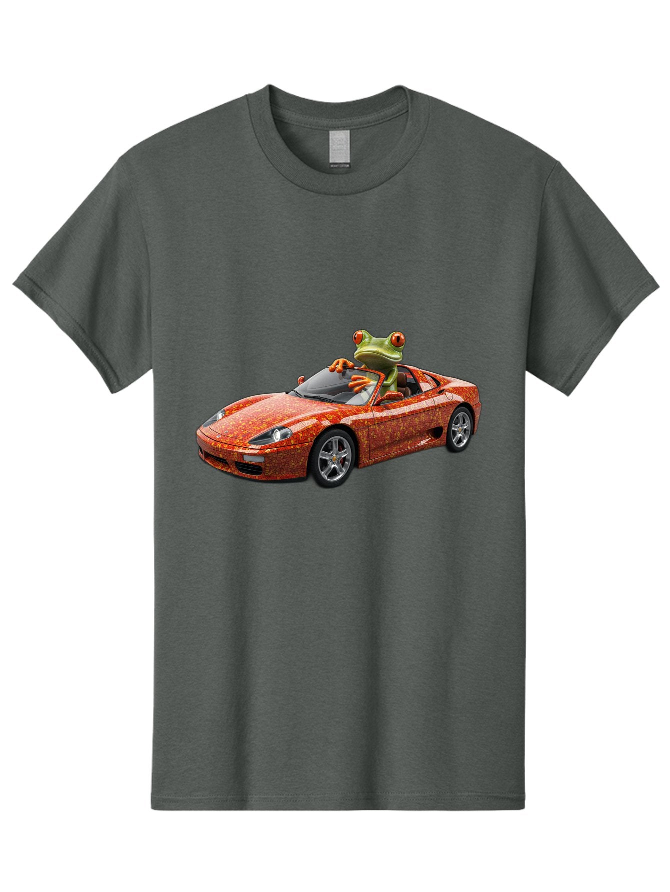 Frog-In-Ferrari-6 Men'S Graphic Tee, 100% Cotton, Comfortable Casual Summer Wear, Machine Washable, Vintage Camera, Old Camera, Antique Camera, Black Camera, Classic Photography, Photography Equipment, Nostalgic Device, Film Camera, Camera Art Baf830 13