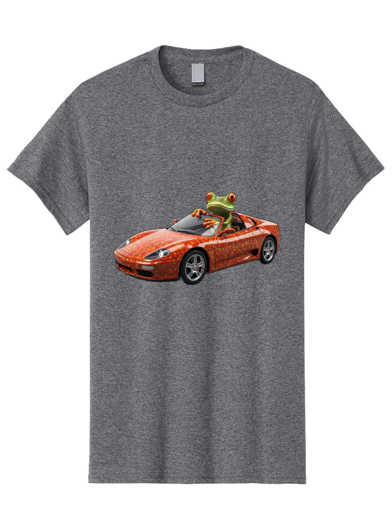 Frog-In-Ferrari-6 Men'S Graphic Tee, 100% Cotton, Comfortable Casual Summer Wear, Machine Washable, Vintage Camera, Old Camera, Antique Camera, Black Camera, Classic Photography, Photography Equipment, Nostalgic Device, Film Camera, Camera Art Baf830 5