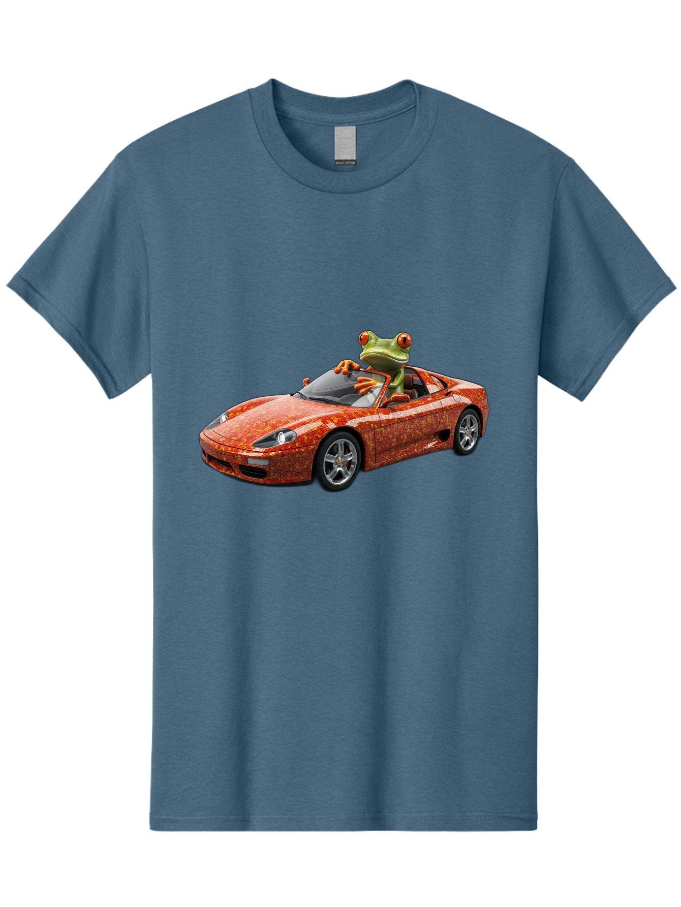 Frog-In-Ferrari-6 Men'S Graphic Tee, 100% Cotton, Comfortable Casual Summer Wear, Machine Washable, Vintage Camera, Old Camera, Antique Camera, Black Camera, Classic Photography, Photography Equipment, Nostalgic Device, Film Camera, Camera Art Baf830 6