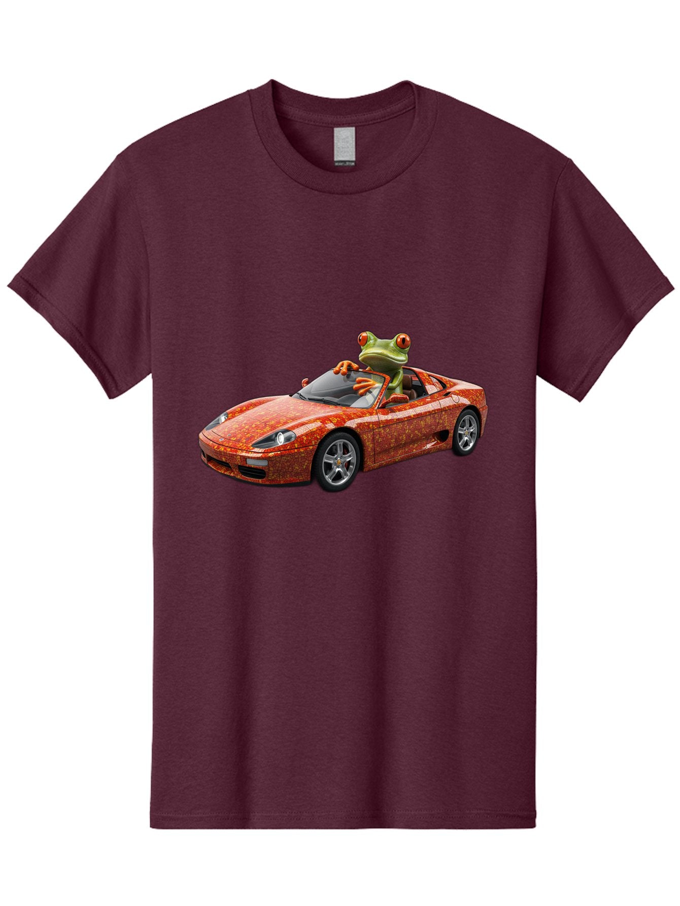 Frog-In-Ferrari-6 Men'S Graphic Tee, 100% Cotton, Comfortable Casual Summer Wear, Machine Washable, Vintage Camera, Old Camera, Antique Camera, Black Camera, Classic Photography, Photography Equipment, Nostalgic Device, Film Camera, Camera Art Baf830 11