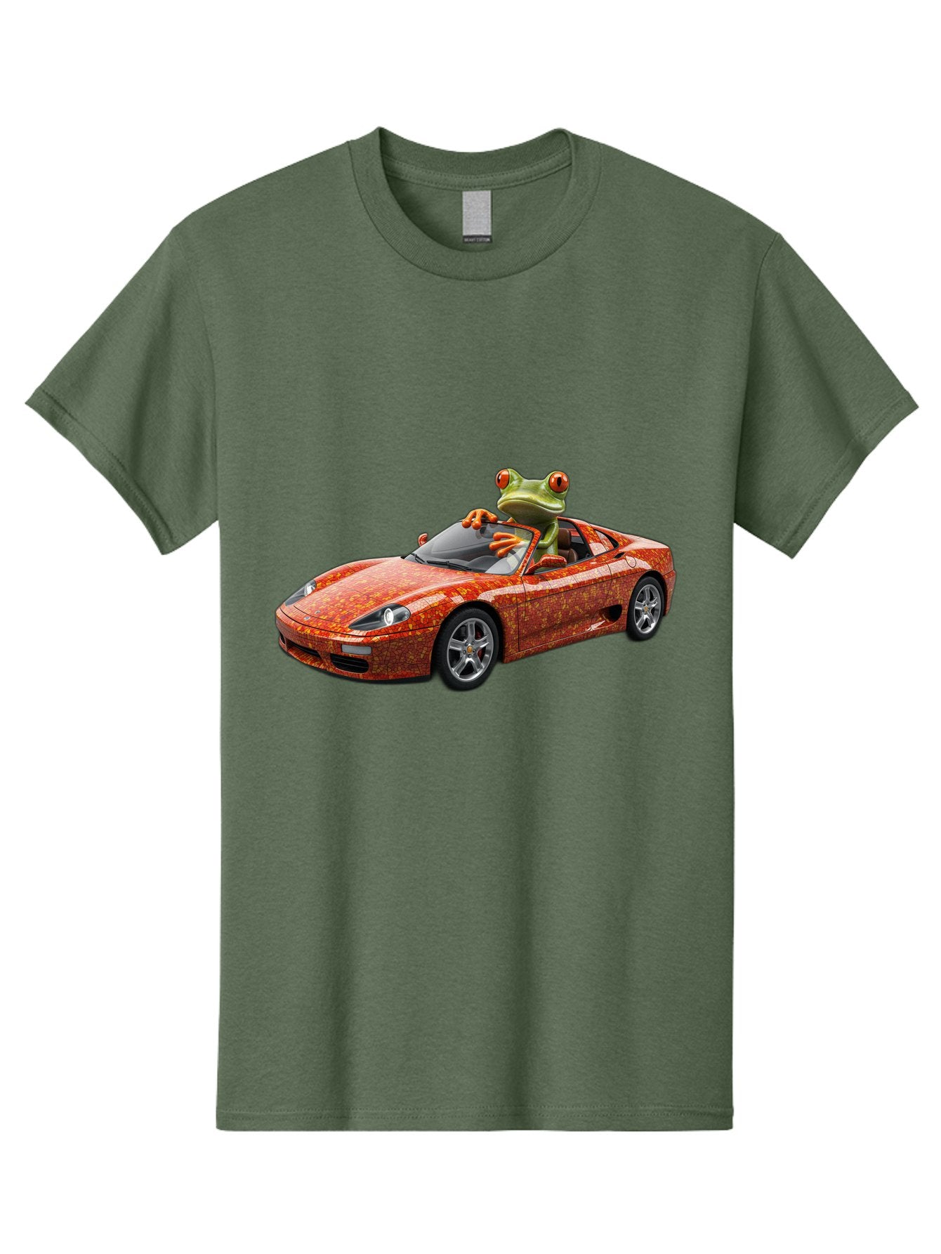 Frog-In-Ferrari-6 Men'S Graphic Tee, 100% Cotton, Comfortable Casual Summer Wear, Machine Washable, Vintage Camera, Old Camera, Antique Camera, Black Camera, Classic Photography, Photography Equipment, Nostalgic Device, Film Camera, Camera Art Baf830 7