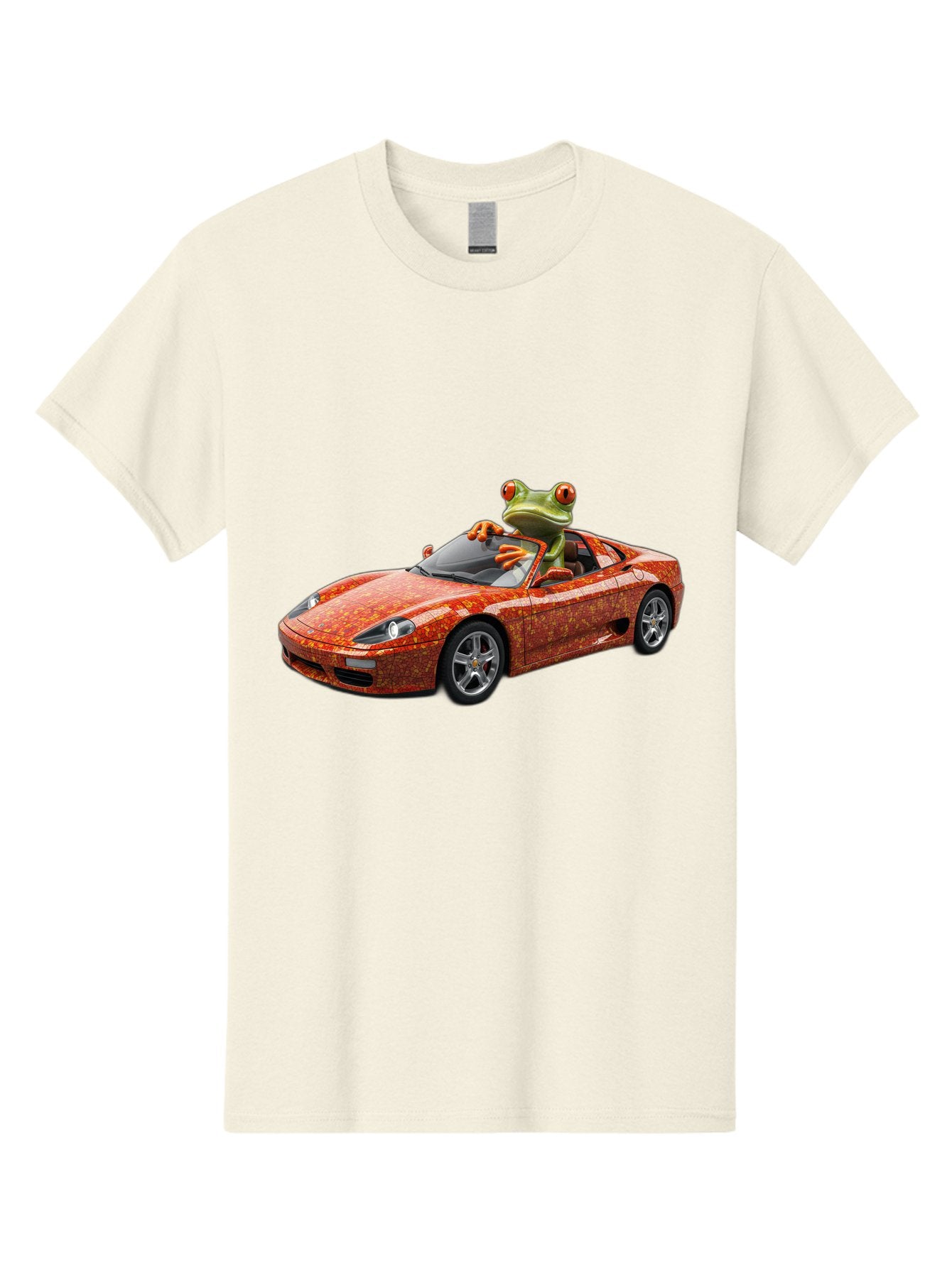 Frog-In-Ferrari-6 Men'S Graphic Tee, 100% Cotton, Comfortable Casual Summer Wear, Machine Washable, Vintage Camera, Old Camera, Antique Camera, Black Camera, Classic Photography, Photography Equipment, Nostalgic Device, Film Camera, Camera Art Baf830 4