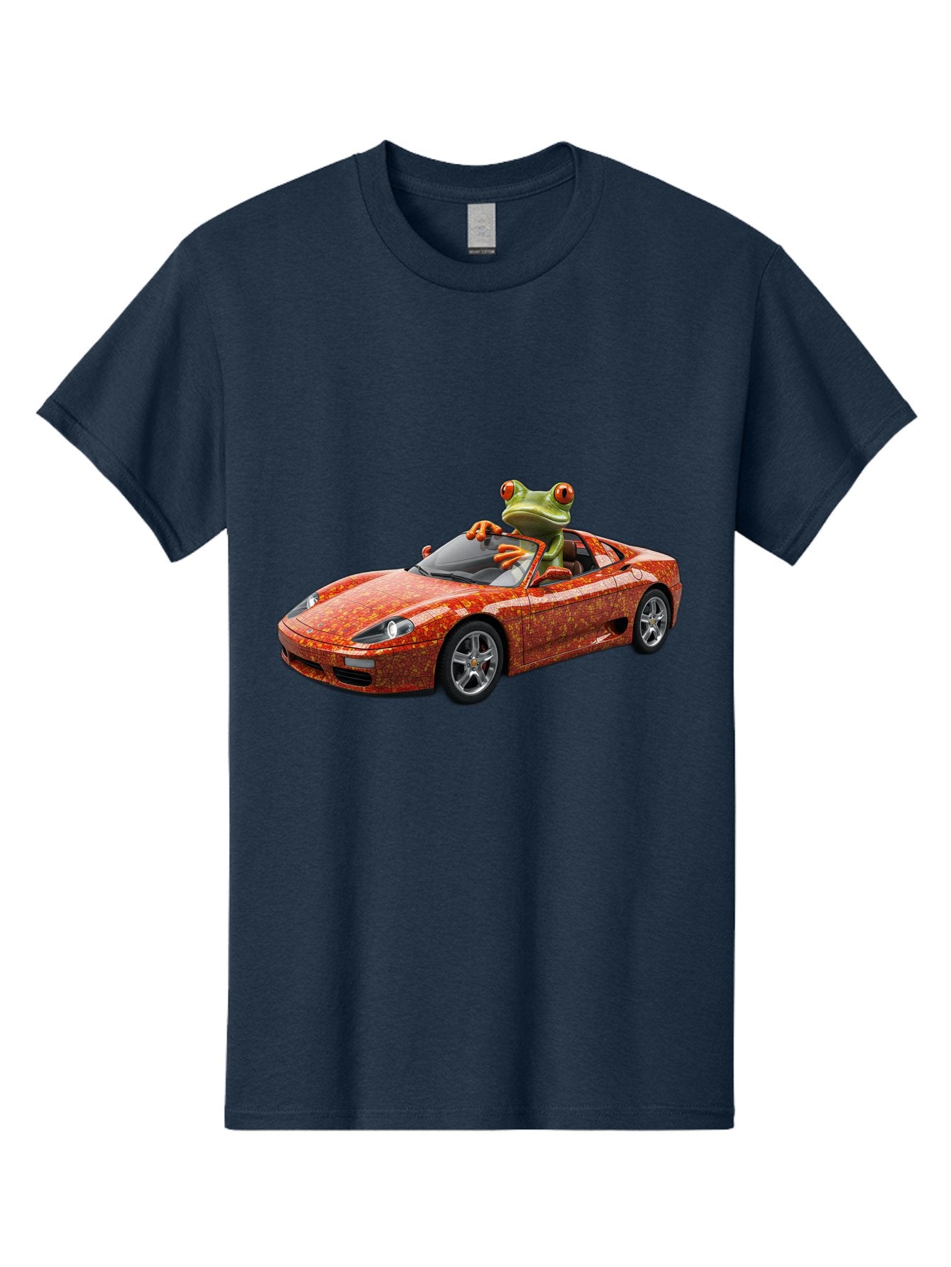 Frog-In-Ferrari-6 Men'S Graphic Tee, 100% Cotton, Comfortable Casual Summer Wear, Machine Washable, Vintage Camera, Old Camera, Antique Camera, Black Camera, Classic Photography, Photography Equipment, Nostalgic Device, Film Camera, Camera Art Baf830 8