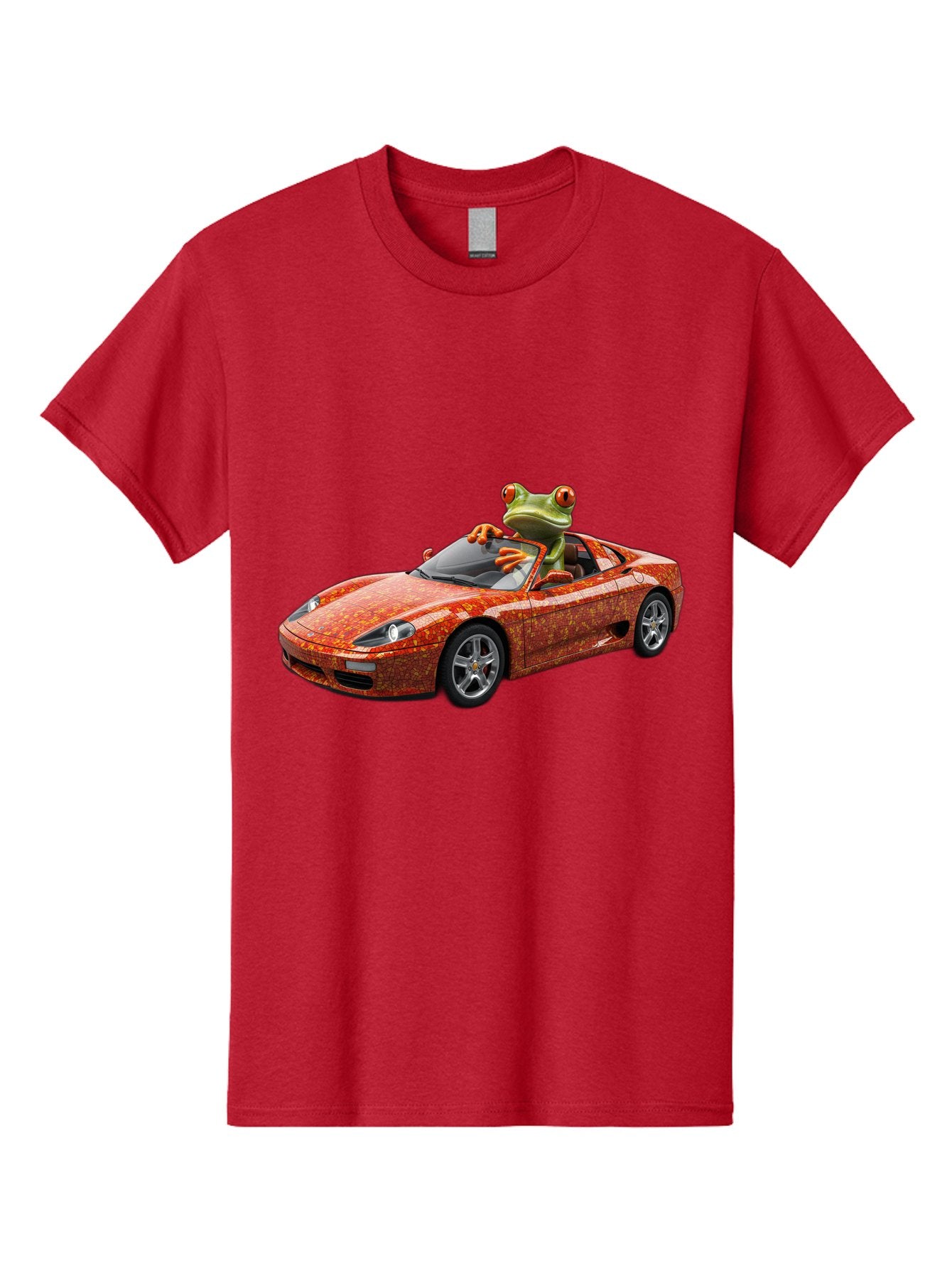 Frog-In-Ferrari-6 Men'S Graphic Tee, 100% Cotton, Comfortable Casual Summer Wear, Machine Washable, Vintage Camera, Old Camera, Antique Camera, Black Camera, Classic Photography, Photography Equipment, Nostalgic Device, Film Camera, Camera Art Baf830 3