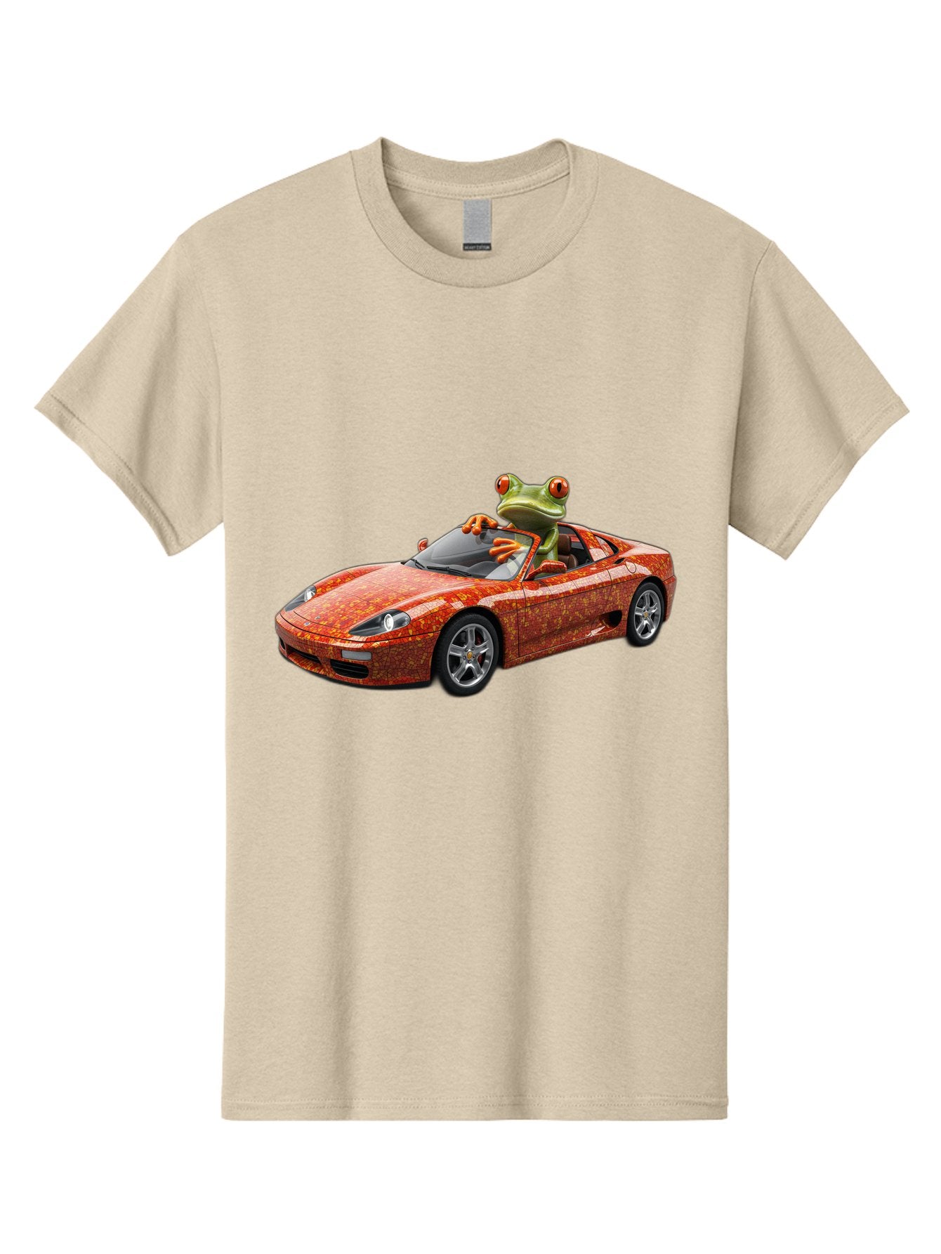 Frog-In-Ferrari-6 Men'S Graphic Tee, 100% Cotton, Comfortable Casual Summer Wear, Machine Washable, Vintage Camera, Old Camera, Antique Camera, Black Camera, Classic Photography, Photography Equipment, Nostalgic Device, Film Camera, Camera Art Baf830 15