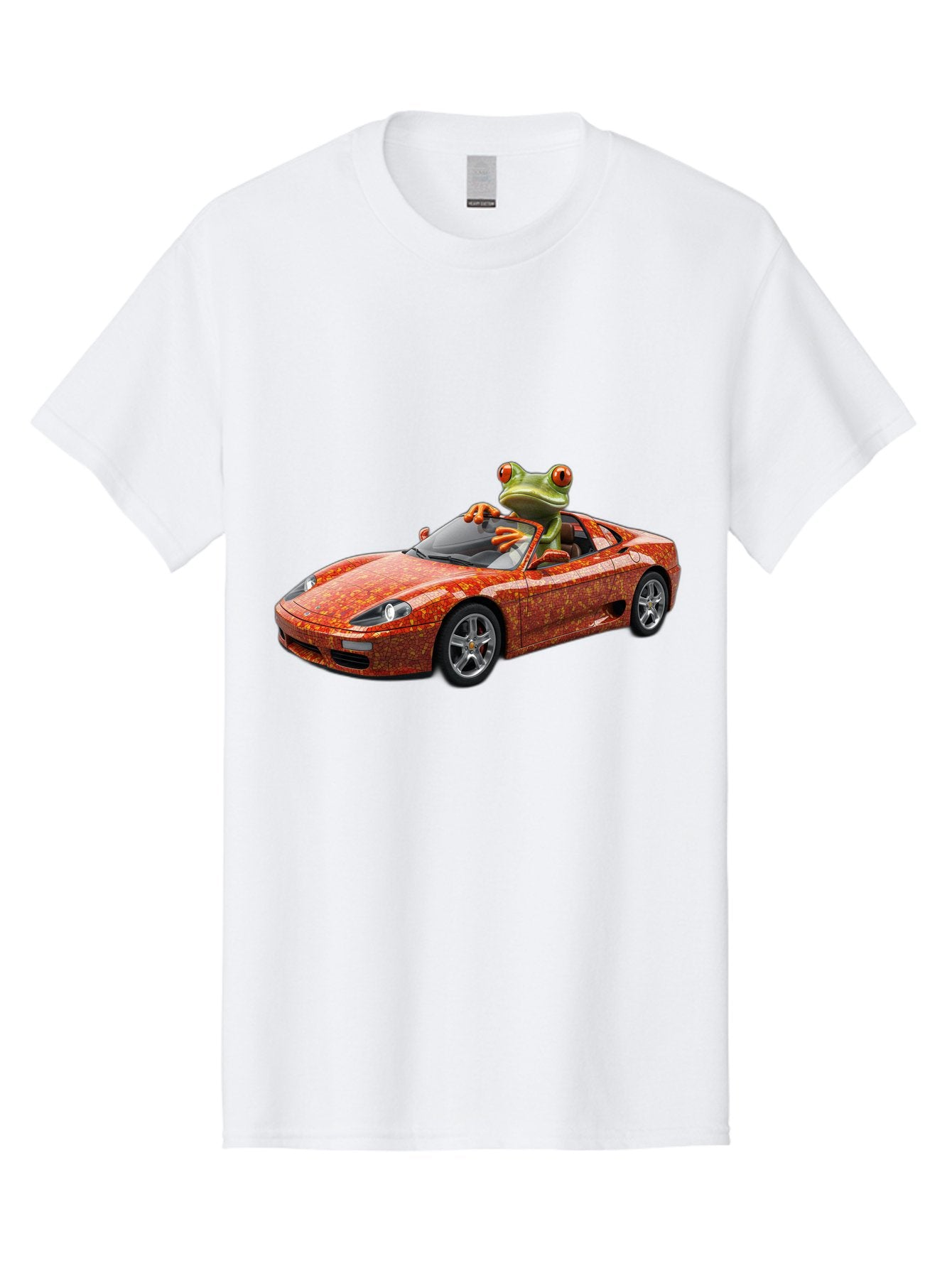 Frog-In-Ferrari-6 Men'S Graphic Tee, 100% Cotton, Comfortable Casual Summer Wear, Machine Washable, Vintage Camera, Old Camera, Antique Camera, Black Camera, Classic Photography, Photography Equipment, Nostalgic Device, Film Camera, Camera Art Baf830 10
