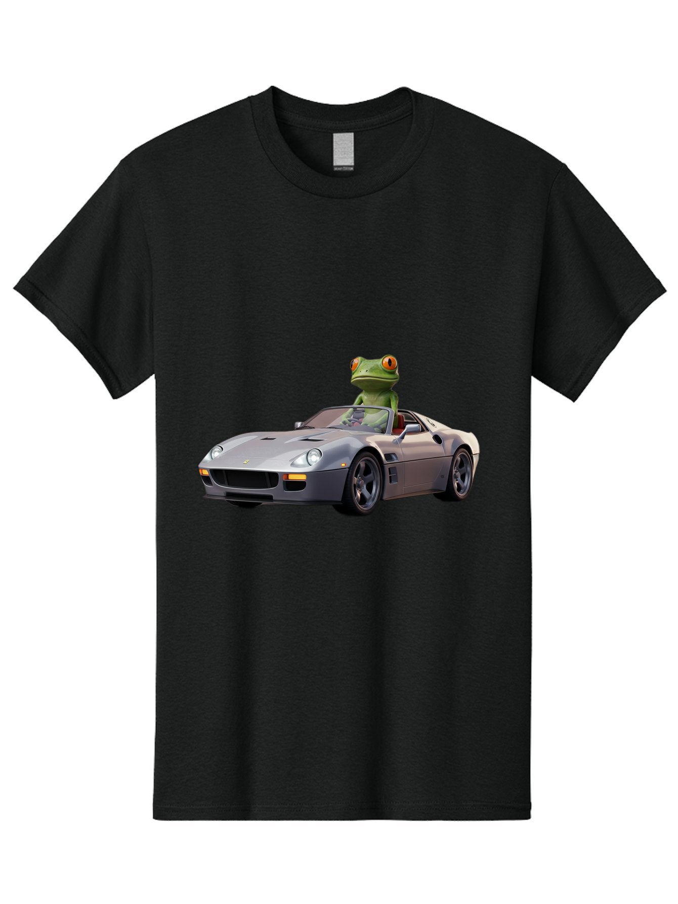Frog-In-Ferrari-8 Men'S Graphic Tee, 100% Cotton, Comfortable Casual Summer Wear, Machine Washable, Vintage Camera, Old Camera, Antique Camera, Black Camera, Classic Photography, Photography Equipment, Nostalgic Device, Film Camera, Camera Art Baf832 3