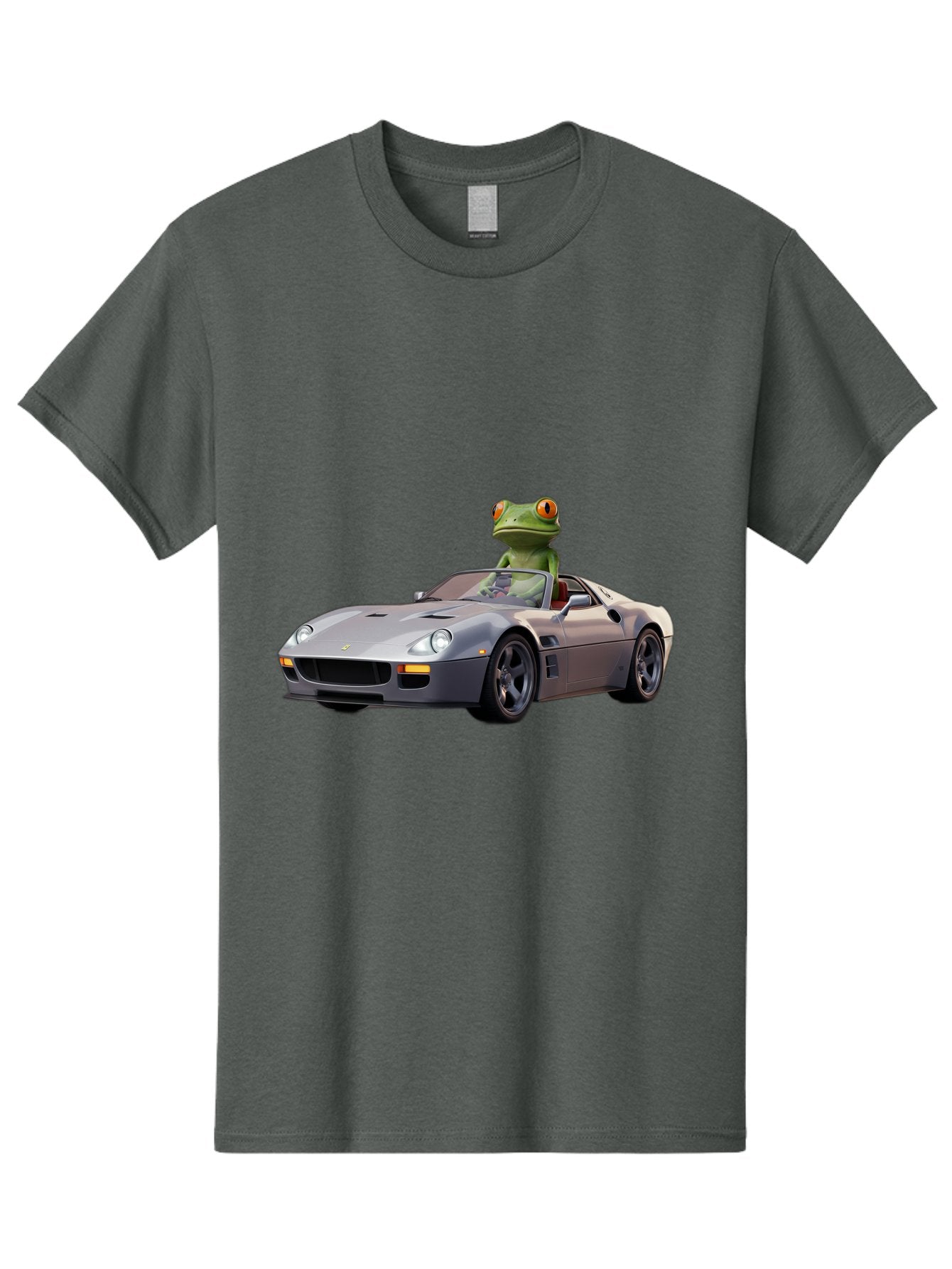 Frog-In-Ferrari-8 Men'S Graphic Tee, 100% Cotton, Comfortable Casual Summer Wear, Machine Washable, Vintage Camera, Old Camera, Antique Camera, Black Camera, Classic Photography, Photography Equipment, Nostalgic Device, Film Camera, Camera Art Baf832