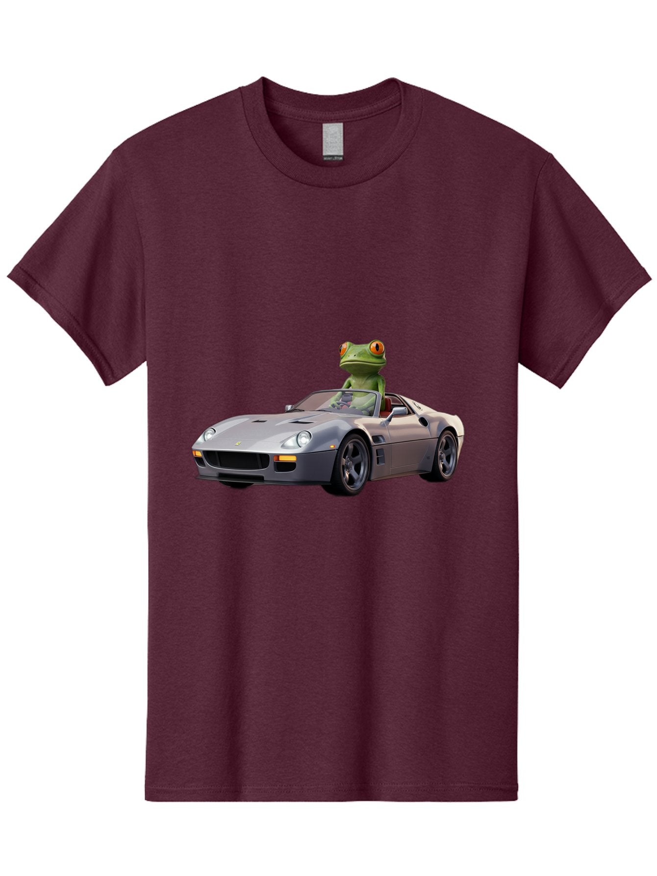 Frog-In-Ferrari-8 Men'S Graphic Tee, 100% Cotton, Comfortable Casual Summer Wear, Machine Washable, Vintage Camera, Old Camera, Antique Camera, Black Camera, Classic Photography, Photography Equipment, Nostalgic Device, Film Camera, Camera Art Baf832 8