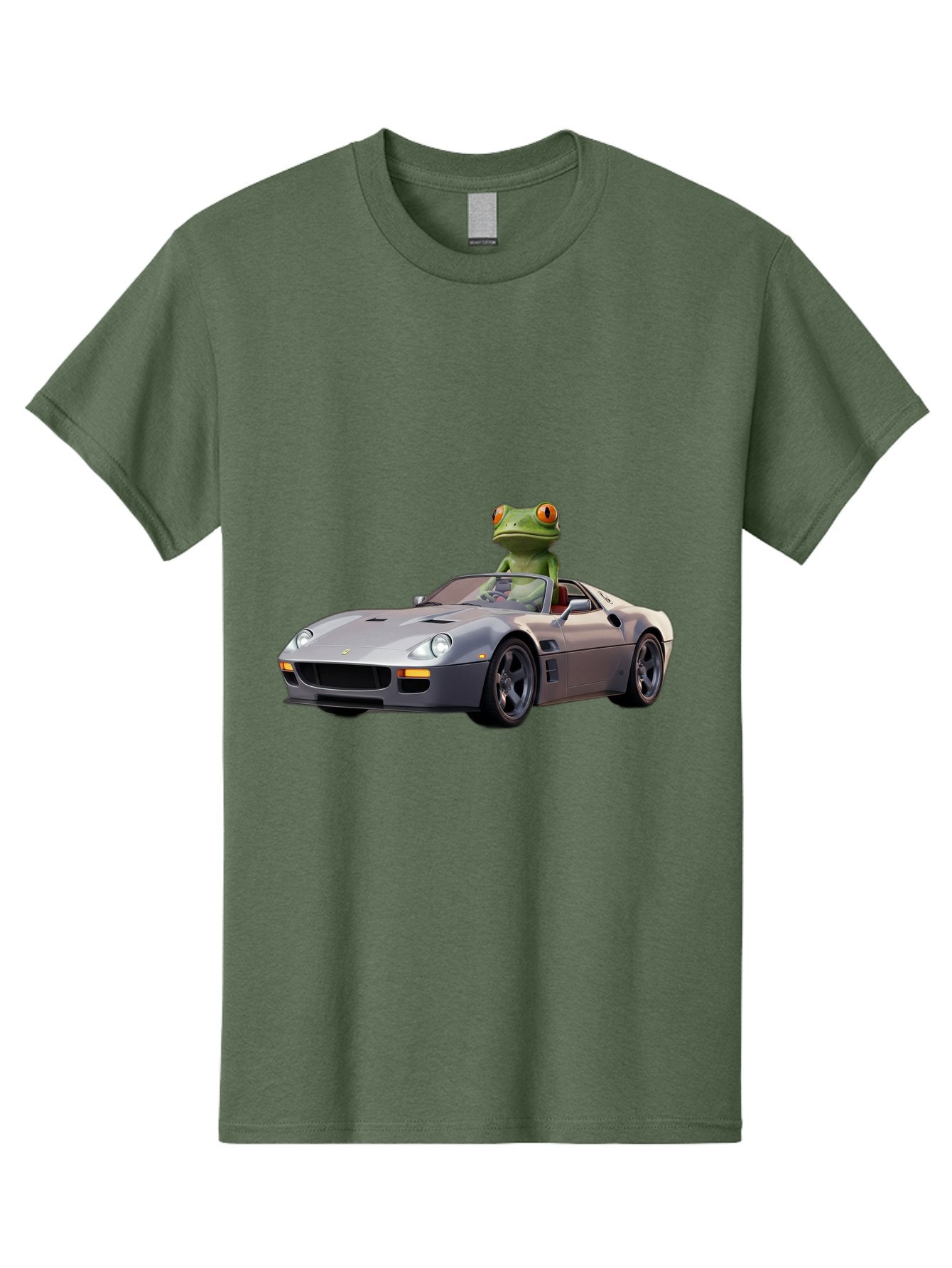 Frog-In-Ferrari-8 Men'S Graphic Tee, 100% Cotton, Comfortable Casual Summer Wear, Machine Washable, Vintage Camera, Old Camera, Antique Camera, Black Camera, Classic Photography, Photography Equipment, Nostalgic Device, Film Camera, Camera Art Baf832