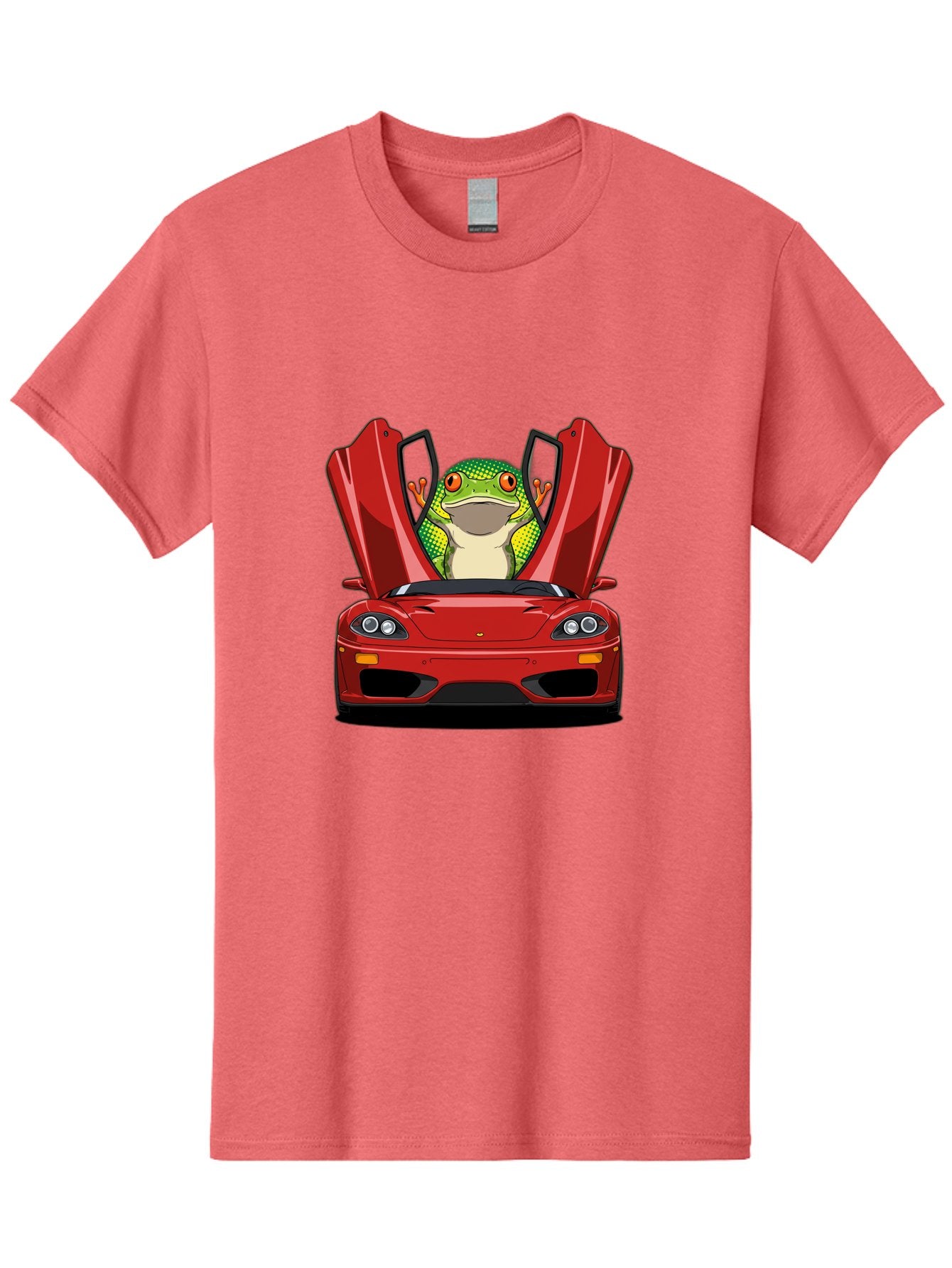 Frog-In-Red-Sports-Car-1 Men'S Graphic Tee, 100% Cotton, Comfortable Casual Summer Wear, Machine Washable, Vintage Camera, Old Camera, Antique Camera, Black Camera, Classic Photography, Photography Equipment, Nostalgic Device, Film Camera, Baf836 11