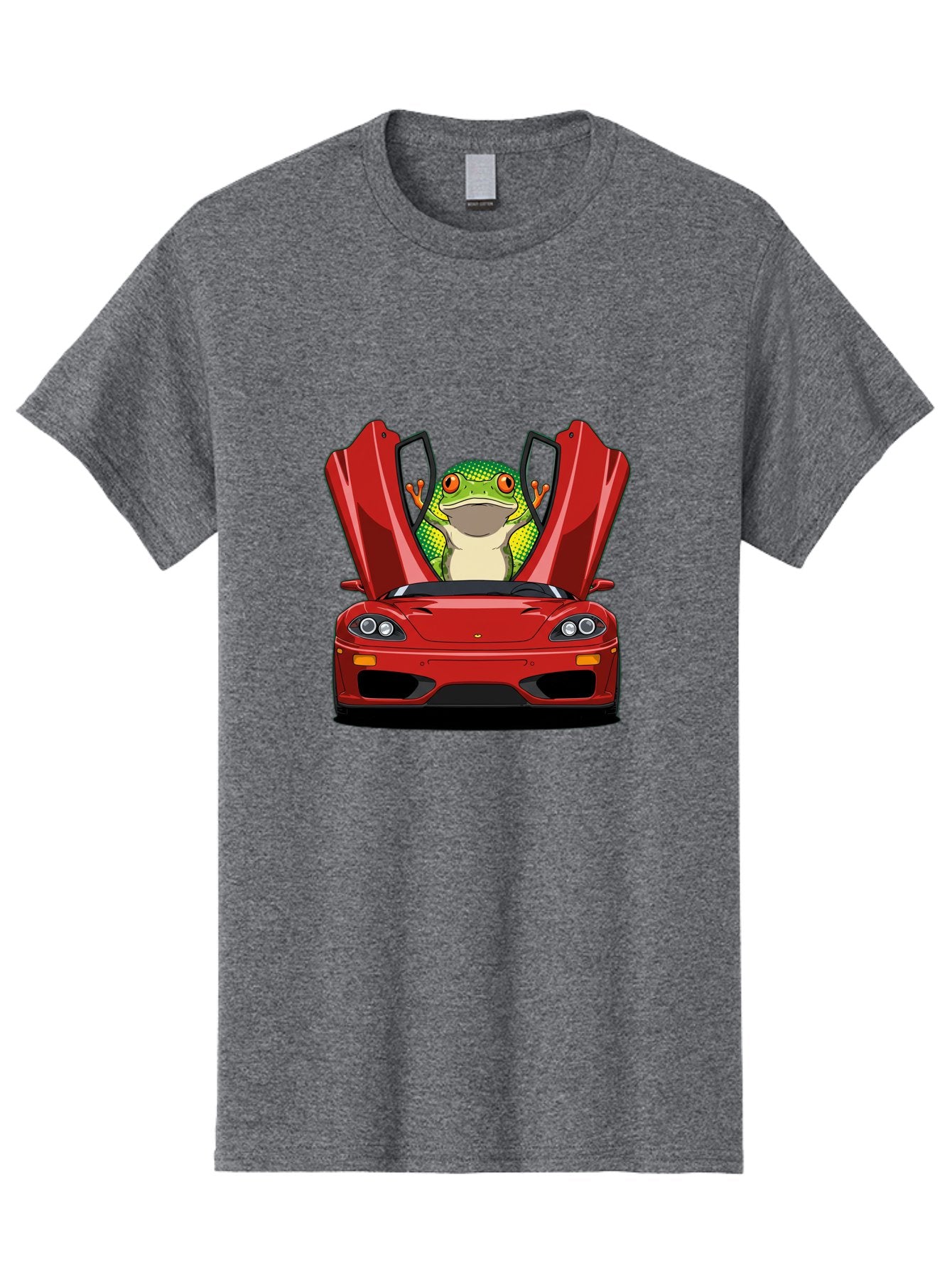 Frog-In-Red-Sports-Car-1 Men'S Graphic Tee, 100% Cotton, Comfortable Casual Summer Wear, Machine Washable, Vintage Camera, Old Camera, Antique Camera, Black Camera, Classic Photography, Photography Equipment, Nostalgic Device, Film Camera, Baf836 12