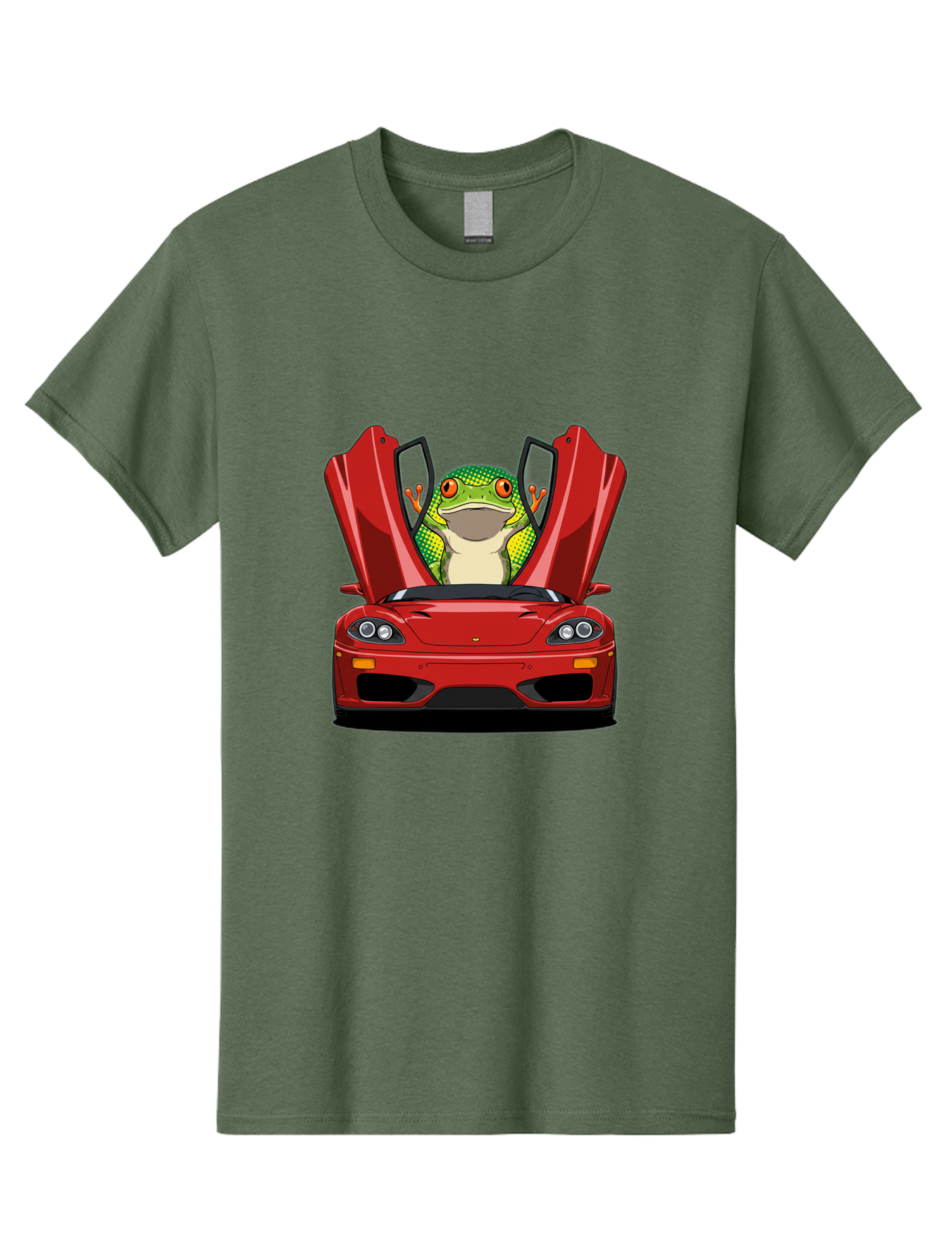 Frog-In-Red-Sports-Car-1 Men'S Graphic Tee, 100% Cotton, Comfortable Casual Summer Wear, Machine Washable, Vintage Camera, Old Camera, Antique Camera, Black Camera, Classic Photography, Photography Equipment, Nostalgic Device, Film Camera, Baf836 21