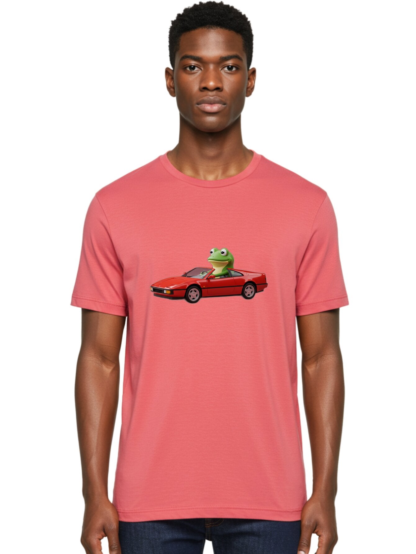 Frog-In-Red-Sports-Car-2 Men'S Graphic Tee, 100% Cotton, Comfortable Casual Summer Wear, Machine Washable, Vintage Camera, Old Camera, Antique Camera, Black Camera, Classic Photography, Photography Equipment, Nostalgic Device, Film Camera, Baf837 26