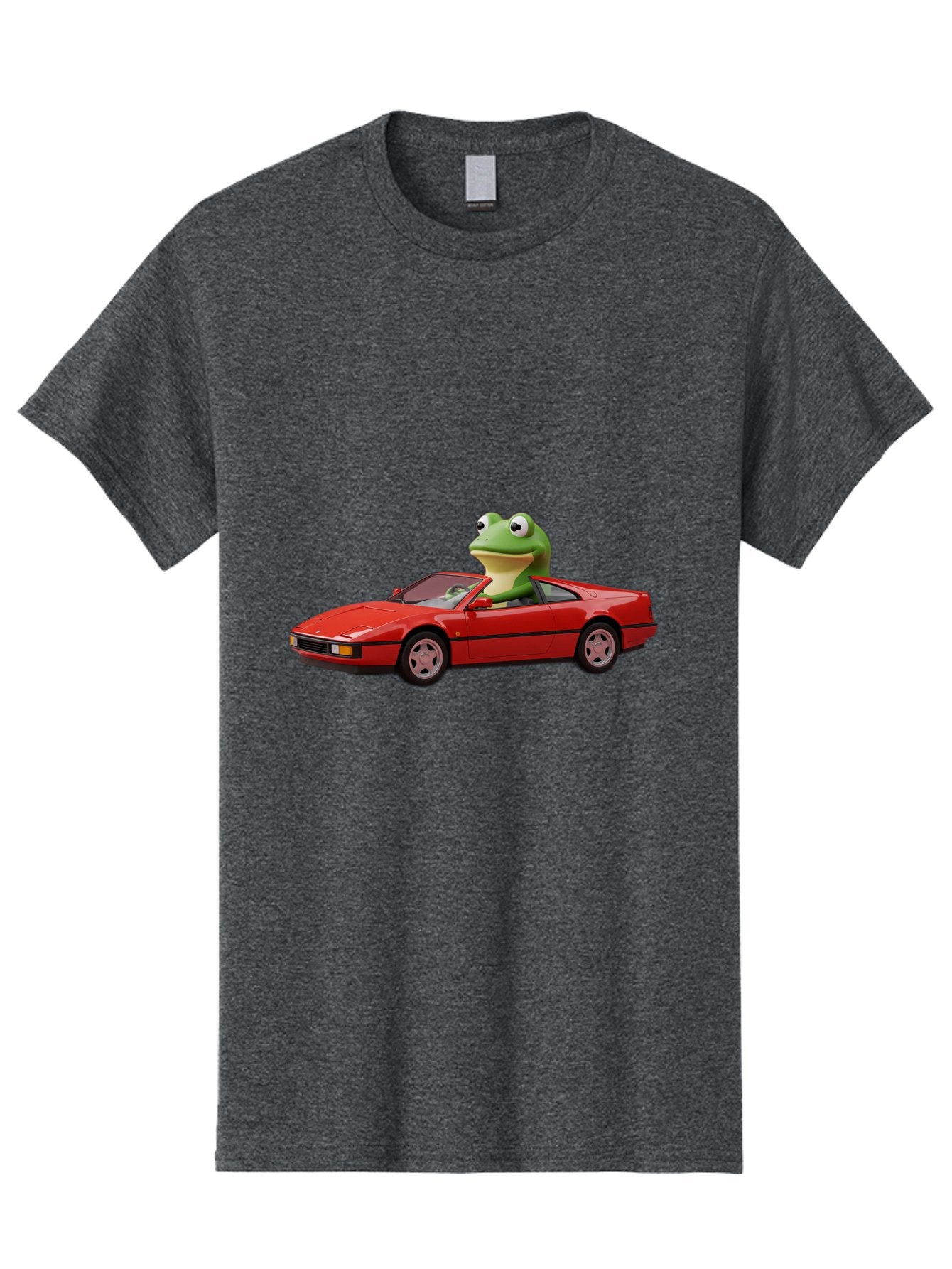 Frog-In-Red-Sports-Car-2 Men'S Graphic Tee, 100% Cotton, Comfortable Casual Summer Wear, Machine Washable, Vintage Camera, Old Camera, Antique Camera, Black Camera, Classic Photography, Photography Equipment, Nostalgic Device, Film Camera, Baf837
