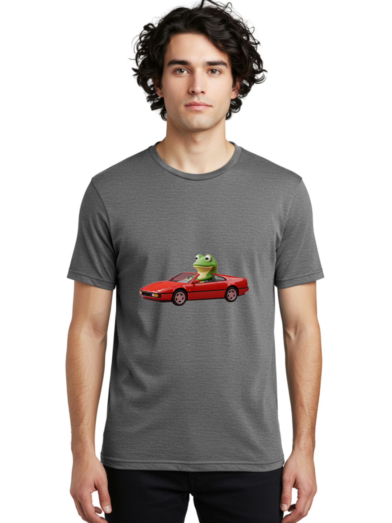 Frog-In-Red-Sports-Car-2 Men'S Graphic Tee, 100% Cotton, Comfortable Casual Summer Wear, Machine Washable, Vintage Camera, Old Camera, Antique Camera, Black Camera, Classic Photography, Photography Equipment, Nostalgic Device, Film Camera, Baf837 28