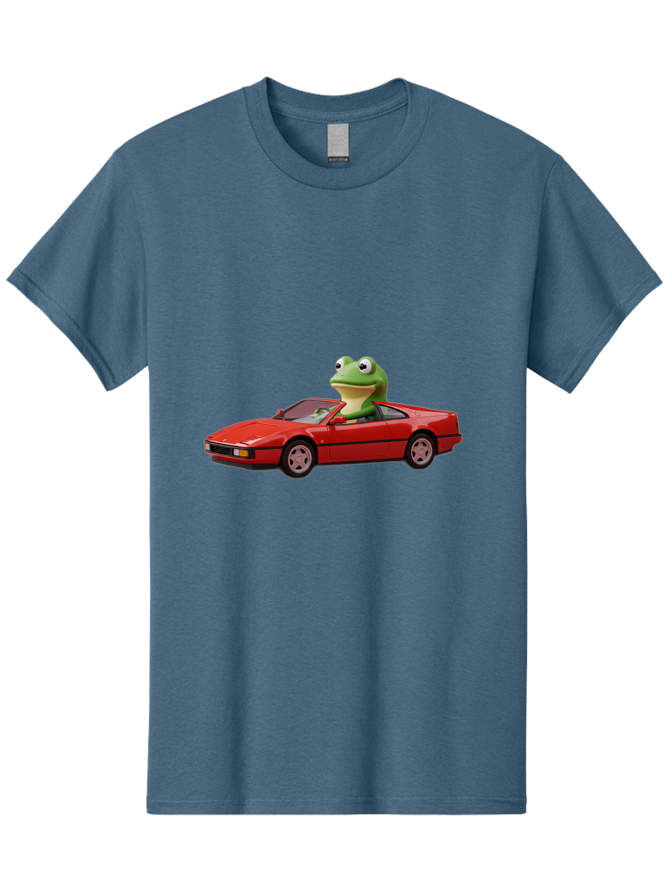 Frog-In-Red-Sports-Car-2 Men'S Graphic Tee, 100% Cotton, Comfortable Casual Summer Wear, Machine Washable, Vintage Camera, Old Camera, Antique Camera, Black Camera, Classic Photography, Photography Equipment, Nostalgic Device, Film Camera, Baf837 3