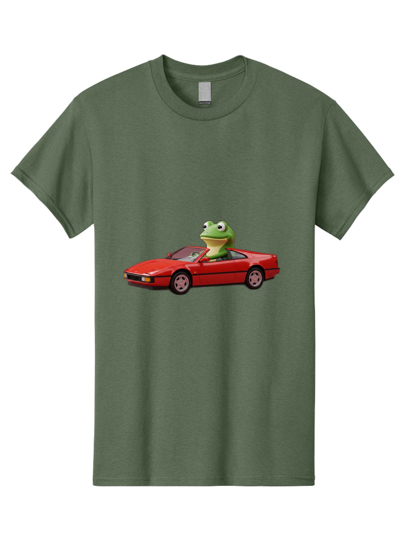 Frog-In-Red-Sports-Car-2 Men'S Graphic Tee, 100% Cotton, Comfortable Casual Summer Wear, Machine Washable, Vintage Camera, Old Camera, Antique Camera, Black Camera, Classic Photography, Photography Equipment, Nostalgic Device, Film Camera, Baf837 12