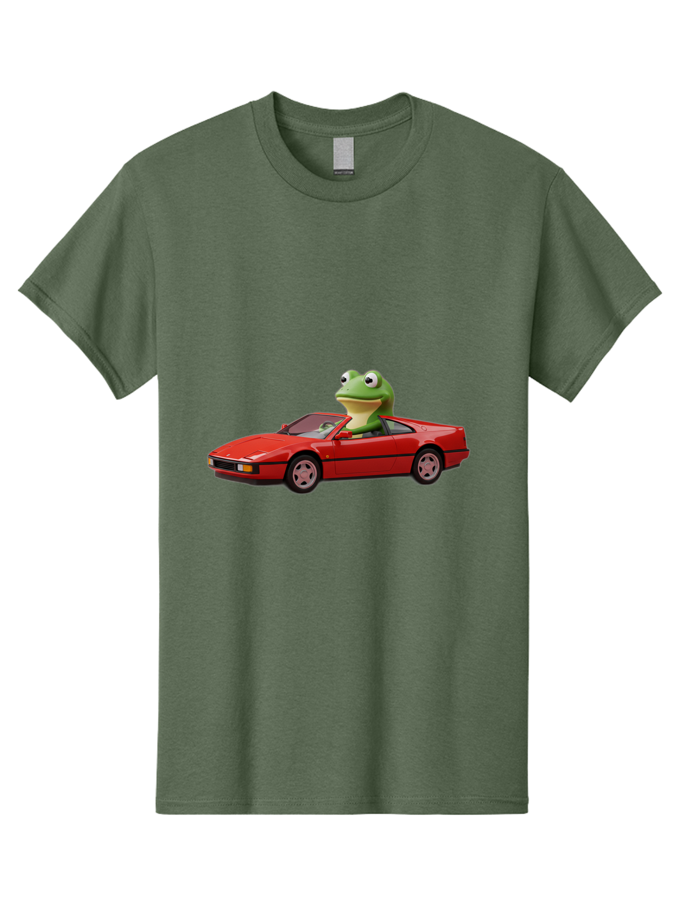 Frog-In-Red-Sports-Car-2 Men'S Graphic Tee, 100% Cotton, Comfortable Casual Summer Wear, Machine Washable, Vintage Camera, Old Camera, Antique Camera, Black Camera, Classic Photography, Photography Equipment, Nostalgic Device, Film Camera, Baf837 5