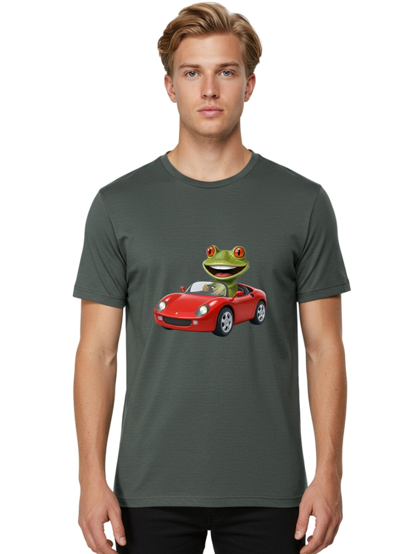 Frog-In-Red-Sports-Car Men'S Graphic Tee, 100% Cotton, Comfortable Casual Summer Wear, Machine Washable, Vintage Camera, Old Camera, Antique Camera, Black Camera, Classic Photography, Photography Equipment, Nostalgic Device, Film Camera, Baf838 27