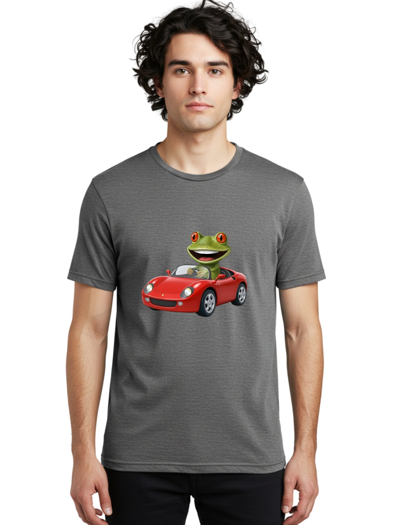 Frog-In-Red-Sports-Car Men'S Graphic Tee, 100% Cotton, Comfortable Casual Summer Wear, Machine Washable, Vintage Camera, Old Camera, Antique Camera, Black Camera, Classic Photography, Photography Equipment, Nostalgic Device, Film Camera, Baf838 25
