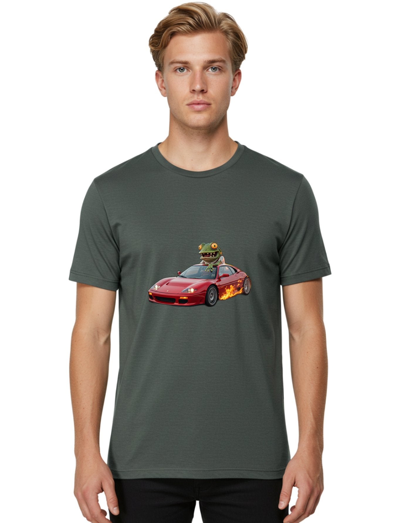 Frog-Riding-Ferrari Men'S Graphic Tee, 100% Cotton, Comfortable Casual Summer Wear, Machine Washable, Vintage Camera, Old Camera, Antique Camera, Black Camera, Classic Photography, Photography Equipment, Nostalgic Device, Film Camera, Baf845 16